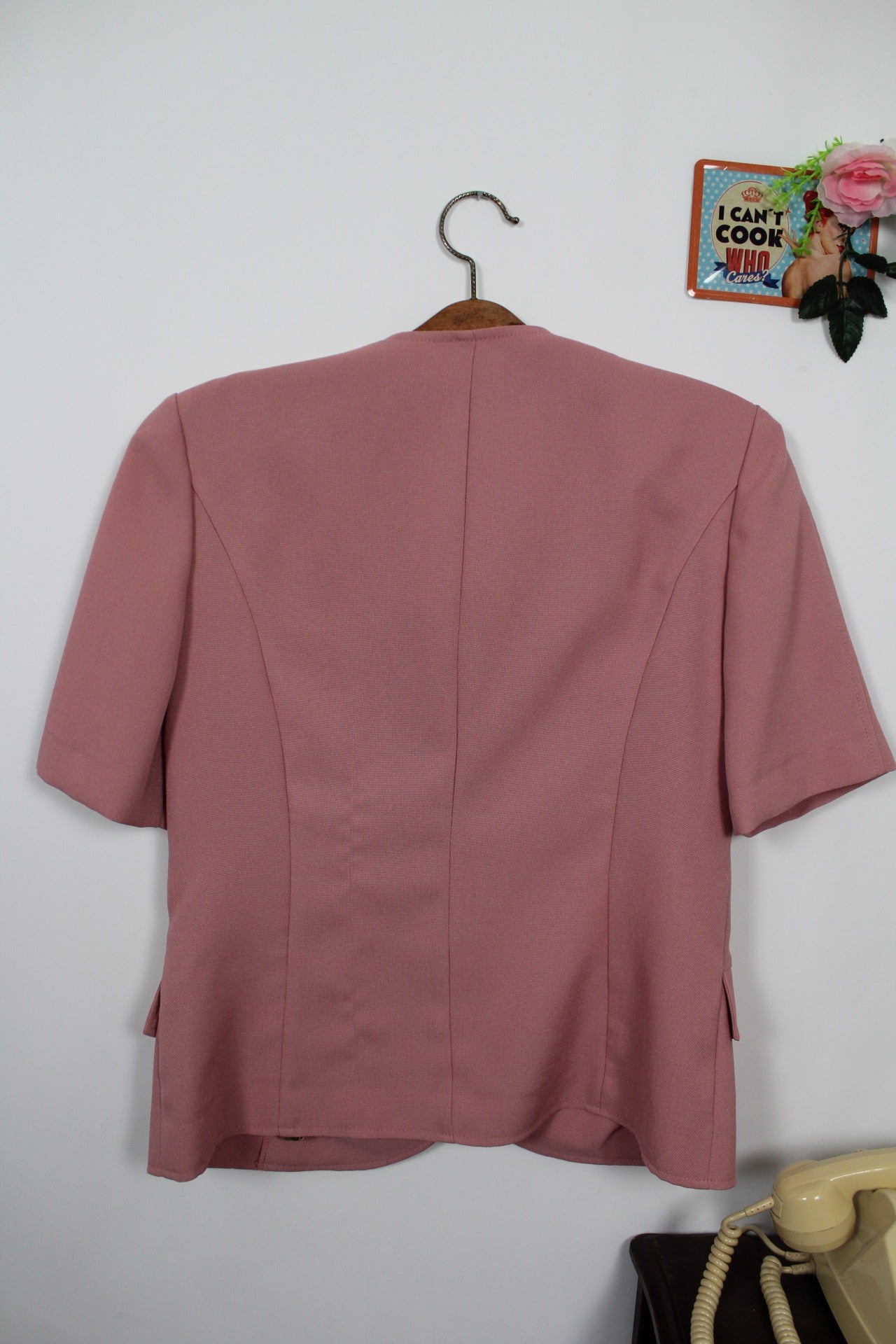 🍒🌸Blazer vintage 80's rose poudré preppy - Taille 38/40🌸🍒