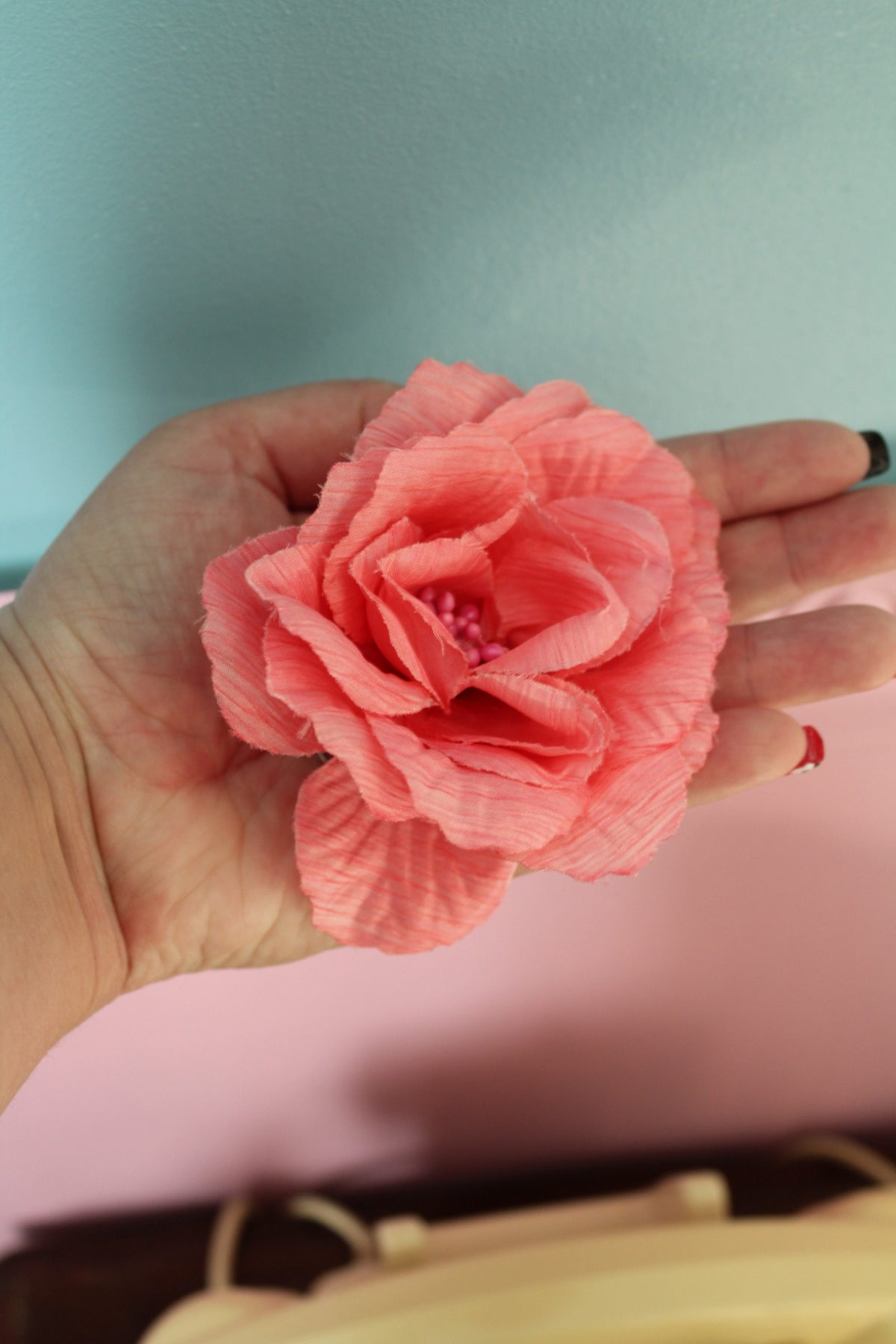 Pince à cheveux/broche rétro fleurs pin-up/rockabilly