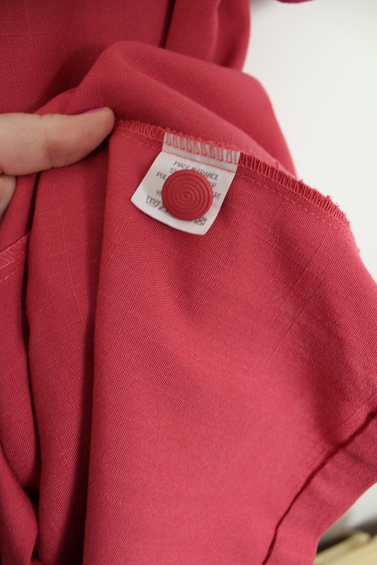 🌸🍒Robe vintage rose poudré 80's - coupe ceinturée - Taille 40/42🍒🌸