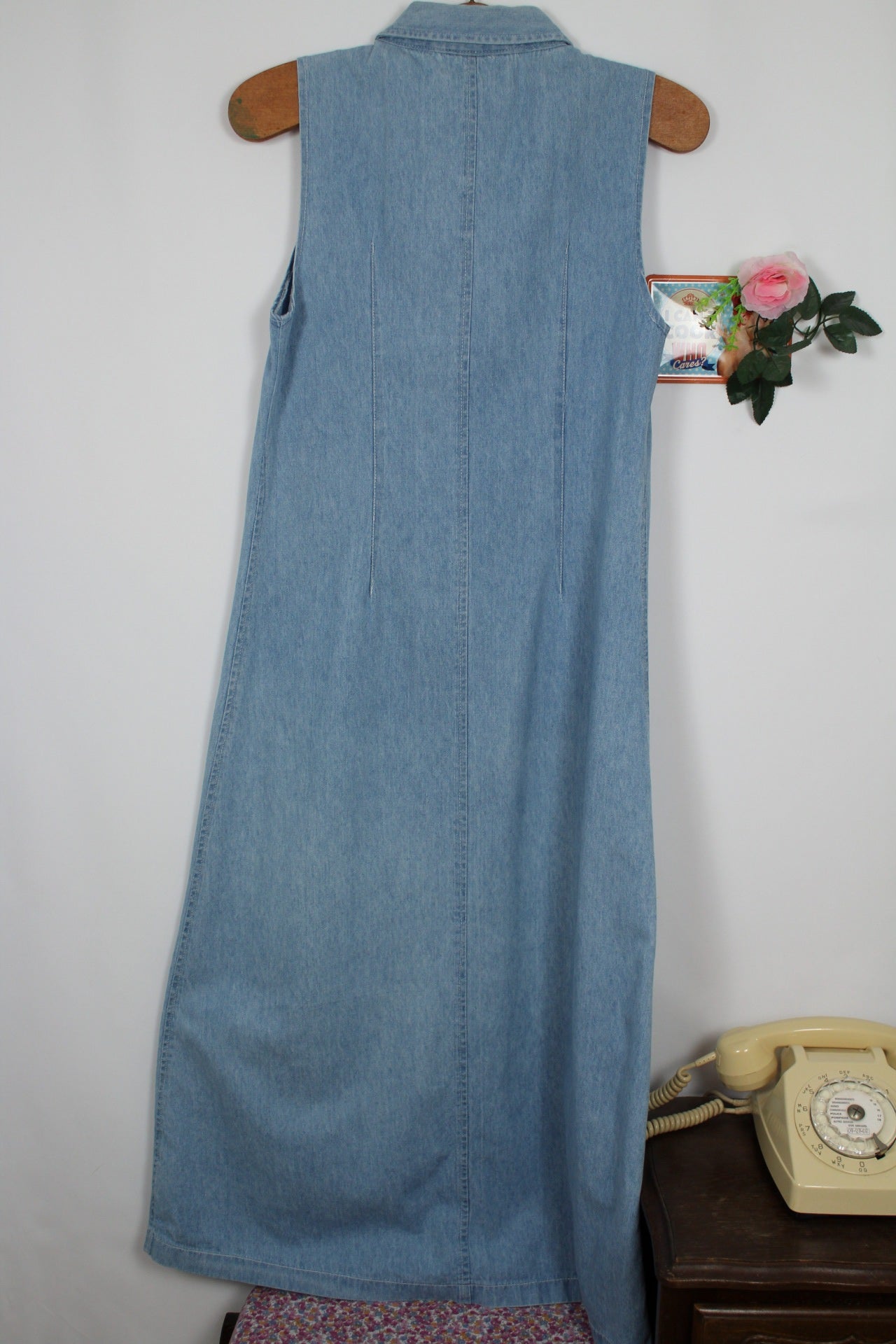 🌸🍒Robe longue en jean vintage 90's Vincenzo 100% coton - Taille 36 / petit 38🍒🌸