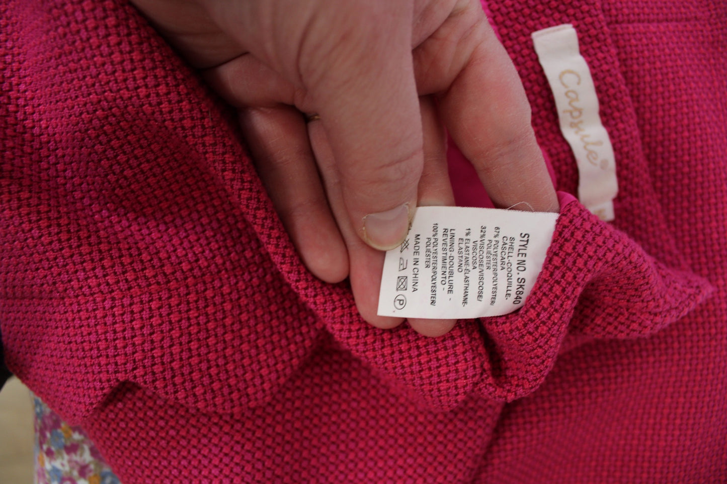🍒🌸Jupe rose framboise Capsule - tissu épais façon portefeuille- Taille 38🌸🍒