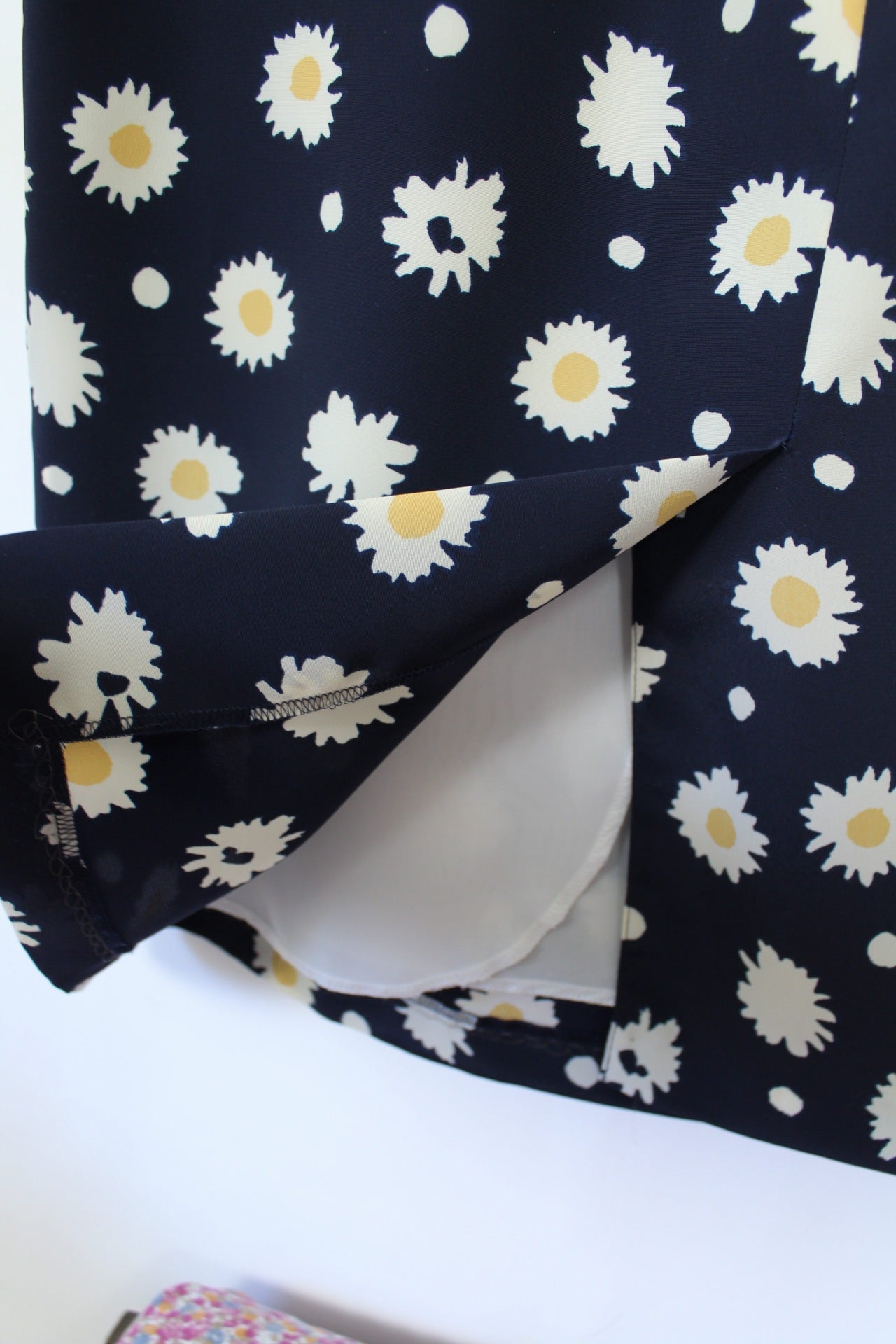 🌸🍒Jupe vintage 80/90s imprimée marguerites - Marcelle Griffon - Taille 42/44🍒🌸