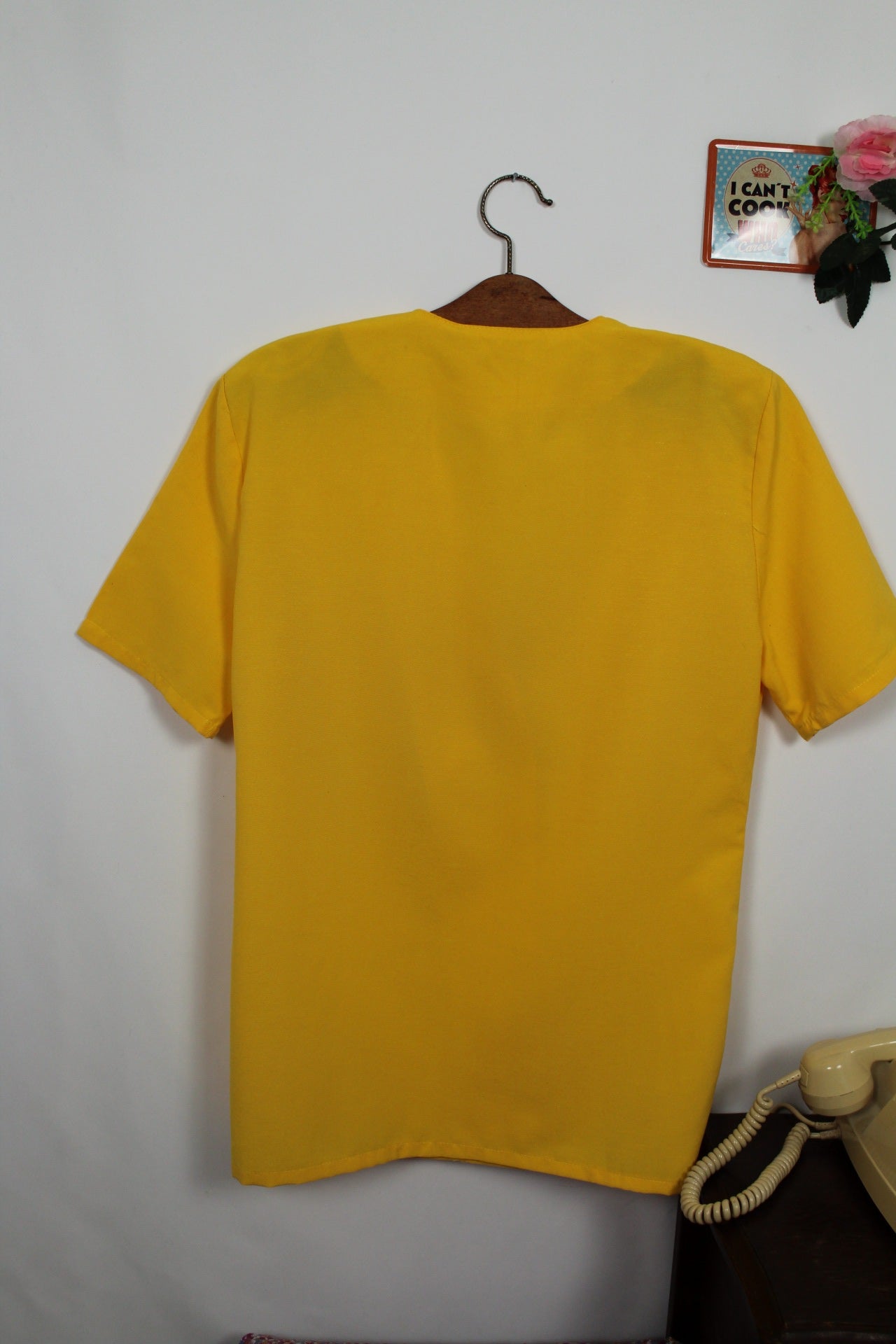 🌸🍒Blouse vintage 90's jaune soleil en viscose - chic & lumineuse - Taille 40/42🍒🌸