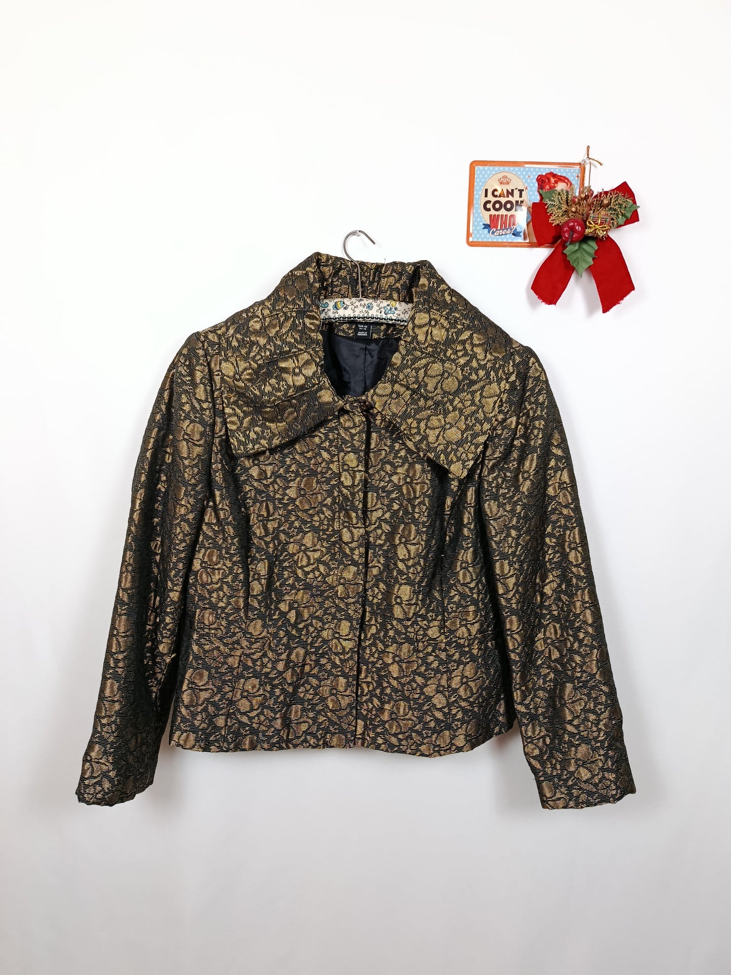 ✨Veste brocart dorée vintage H&M 2000's - chic & festive✨