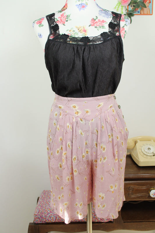 🍒🌸Short vintage fleuri taille haute années 90 - Decade Kiabi - Taille 36/38🌸🍒