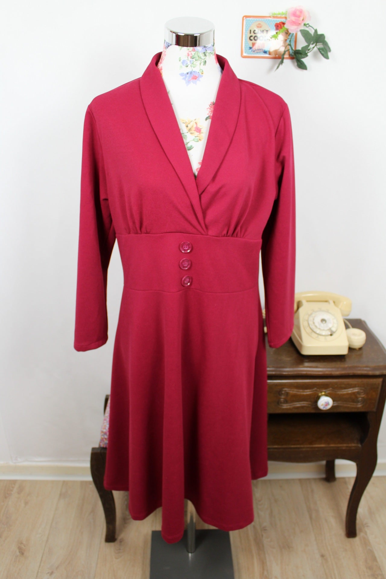 🍒🌸Robe pin-up 80/90s Sergio Di Fiori - Taille 40/42🌸🍒