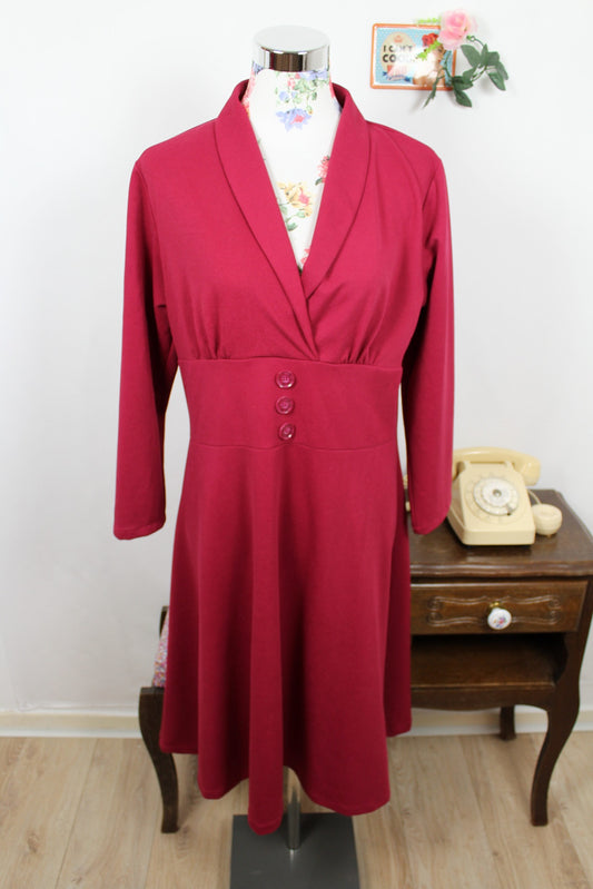 🍒🌸Robe pin-up 80/90s Sergio Di Fiori - Taille 40/42🌸🍒