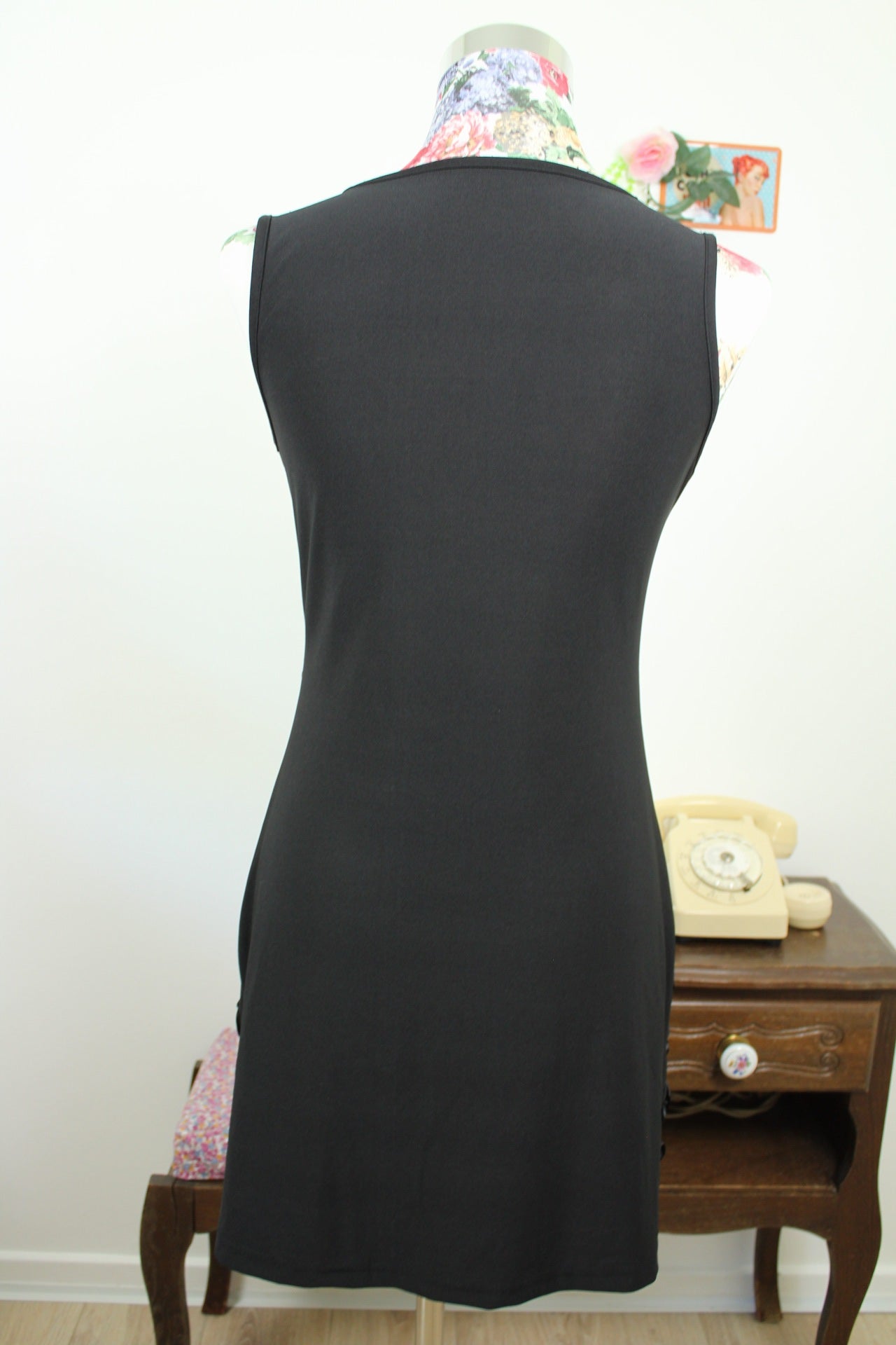 🌸🍒Robe 2000's dark romantique perles & rubans satinés - Taille 36/38🍒🌸
