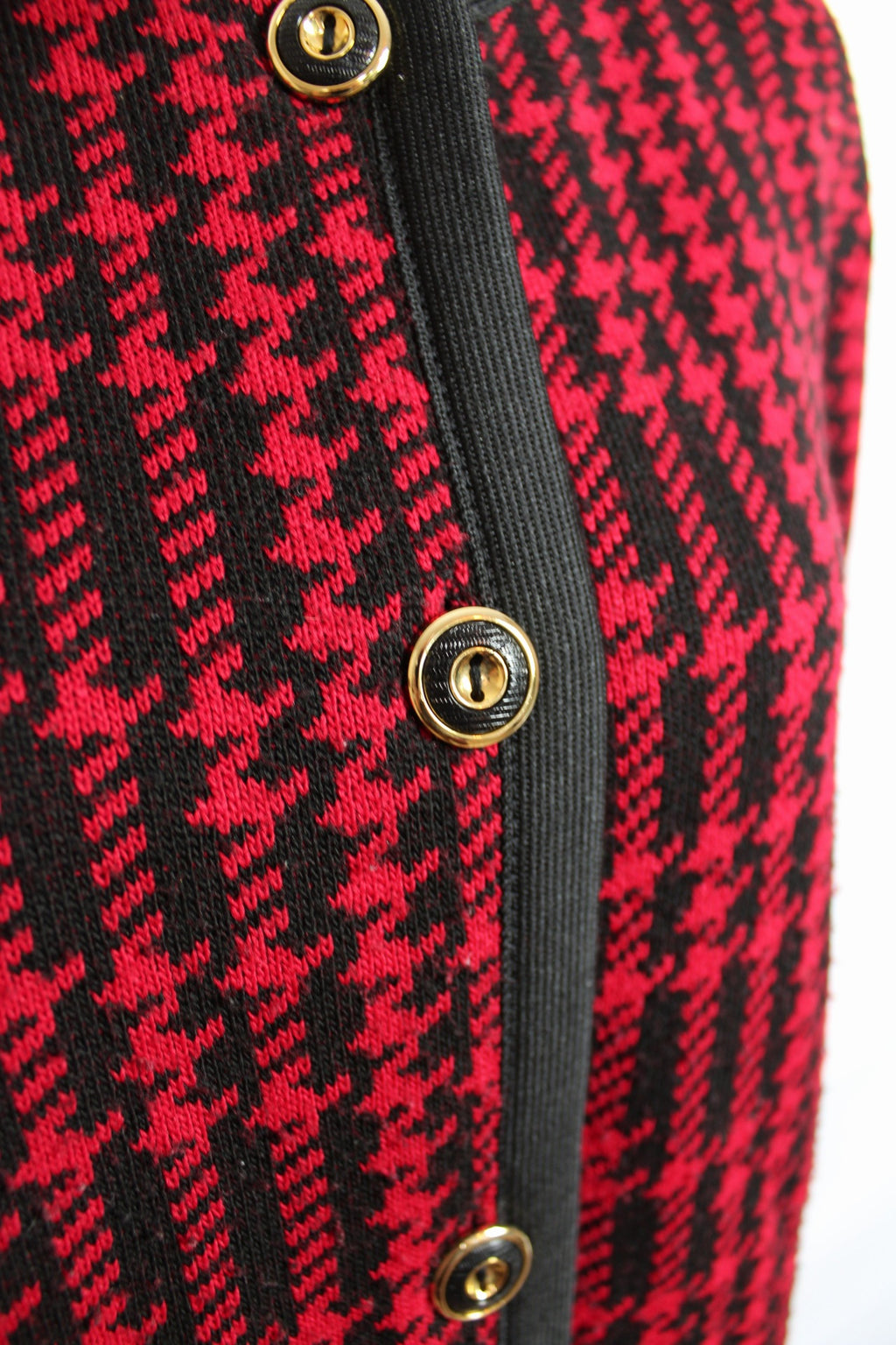 ✨Cardigan vintage italien 80/90s - pieds de poule & boutons dorés✨