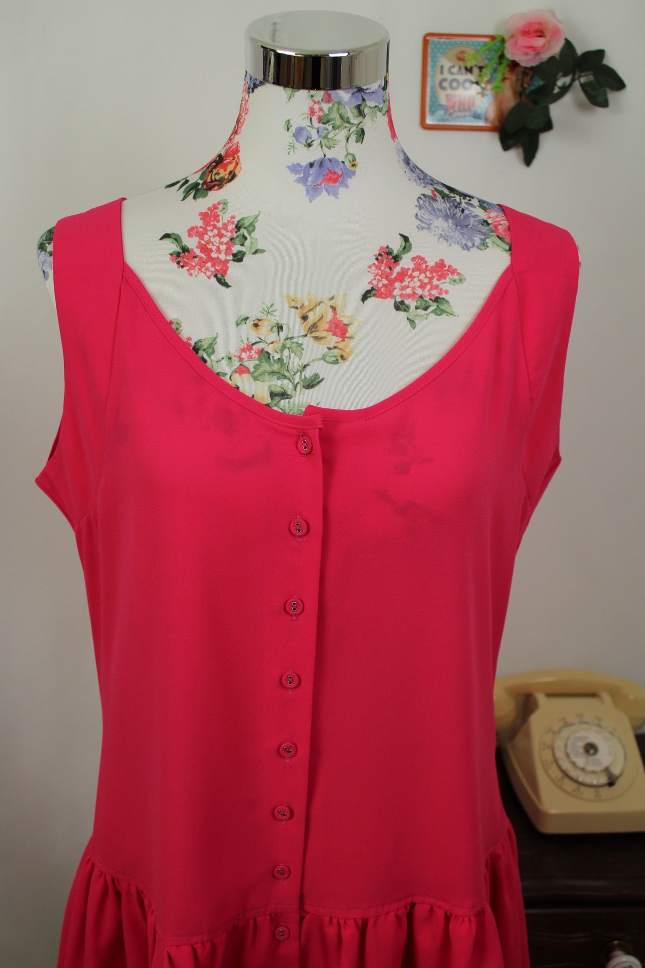 🌸🍒Robe rétro Pepaloves rose bonbon esprit pin-up - Taille 40🍒🌸
