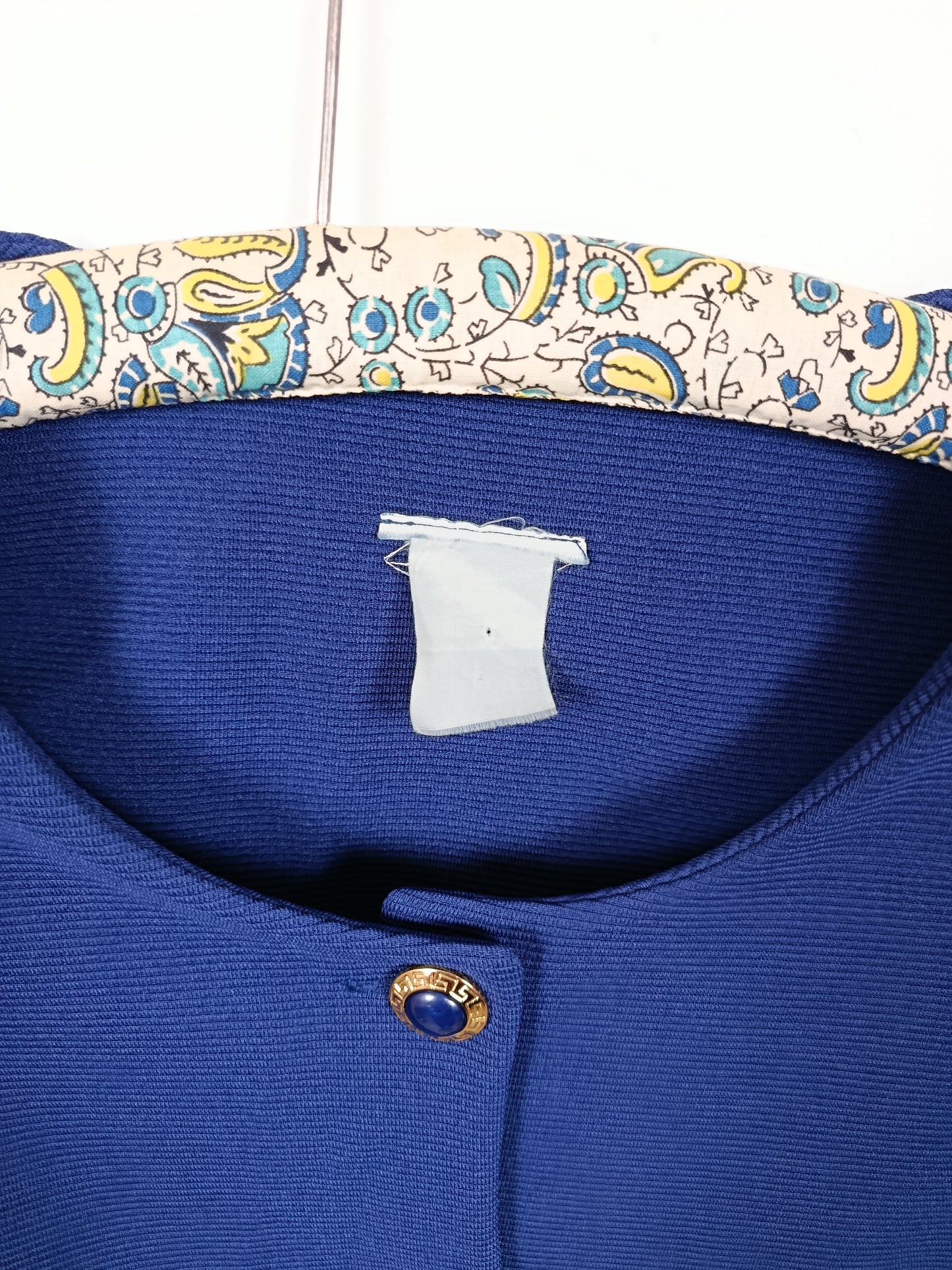 ✨Veste blazer vintage 80/90s - bleu roi à boutons bijoux chic✨