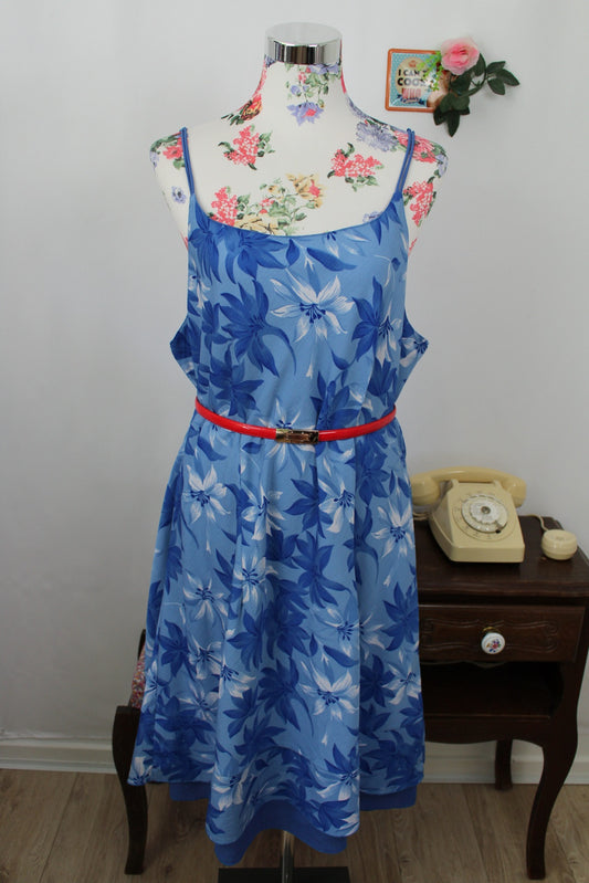 🌸🍒Robe vintage 90's légère d'été fleurie - Bancheporte - Taille 48/50🍒🌸