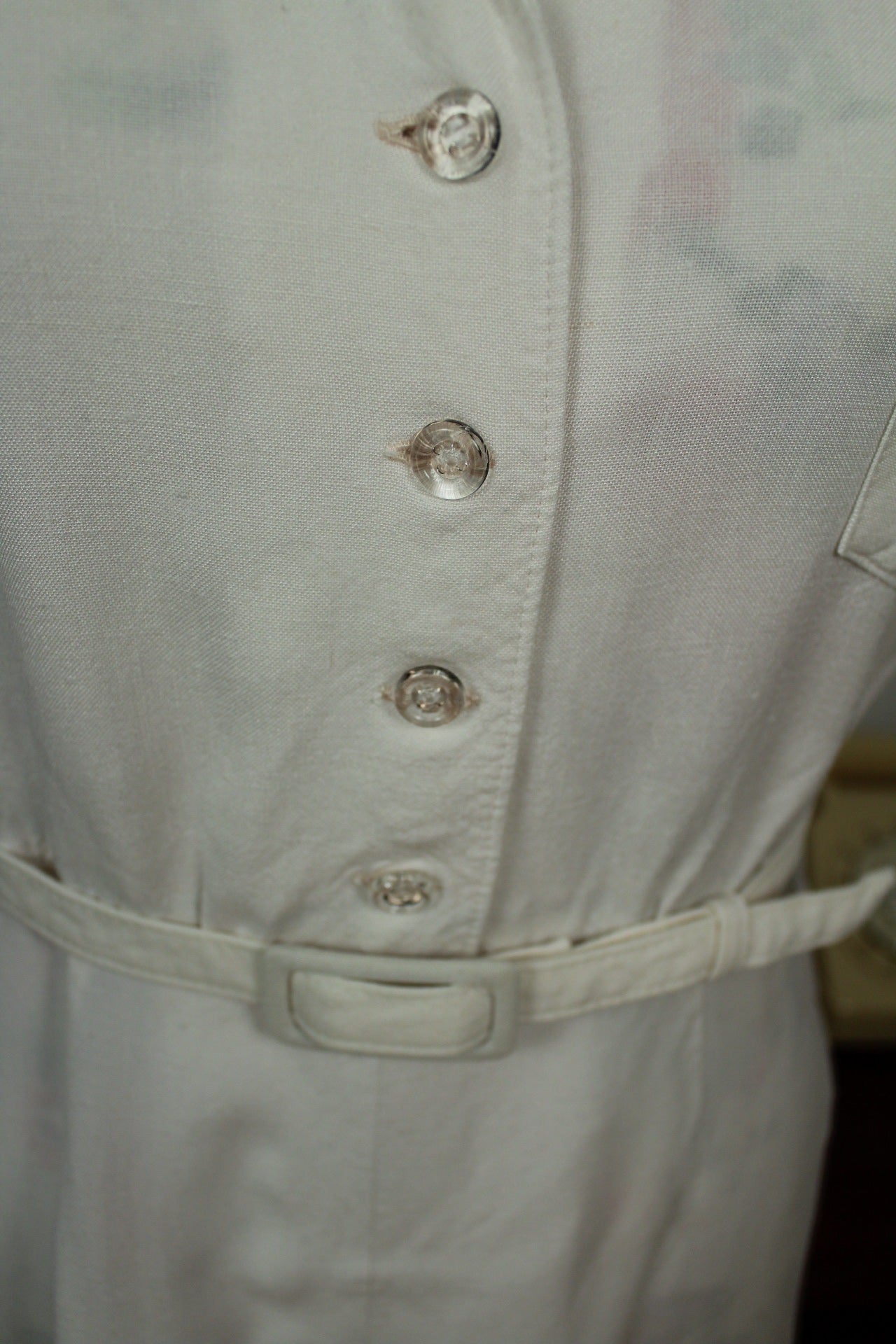 🌸🍒Robe blanche vintage 90's lin & viscose - palmier brodé - Taille 38🍒🌸