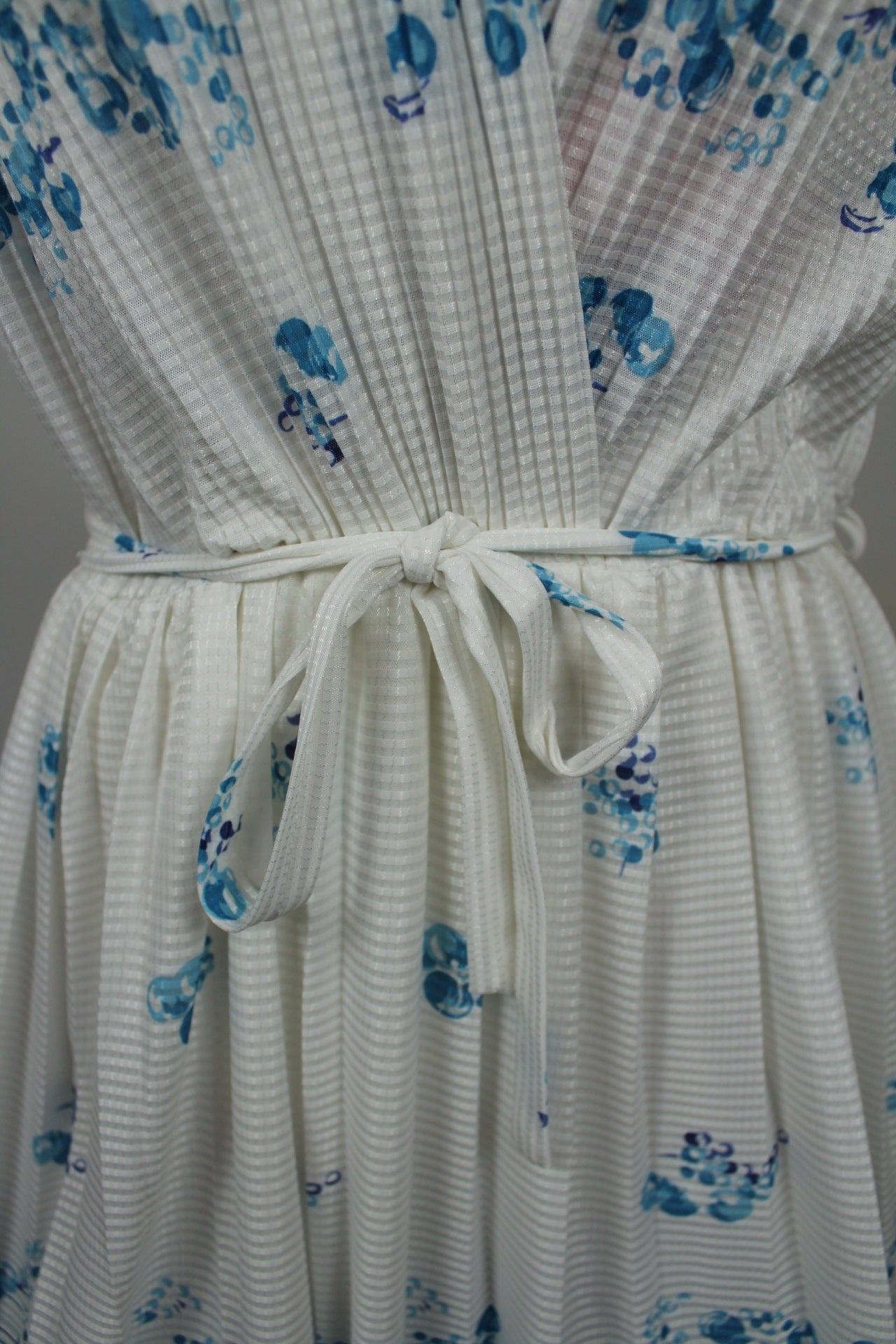 🌸🍒Robe plissée vintage 60/70's - motifs bulles d'eau - coupe pin-up esprit Marilyn - Taille 42/44🍒🌸