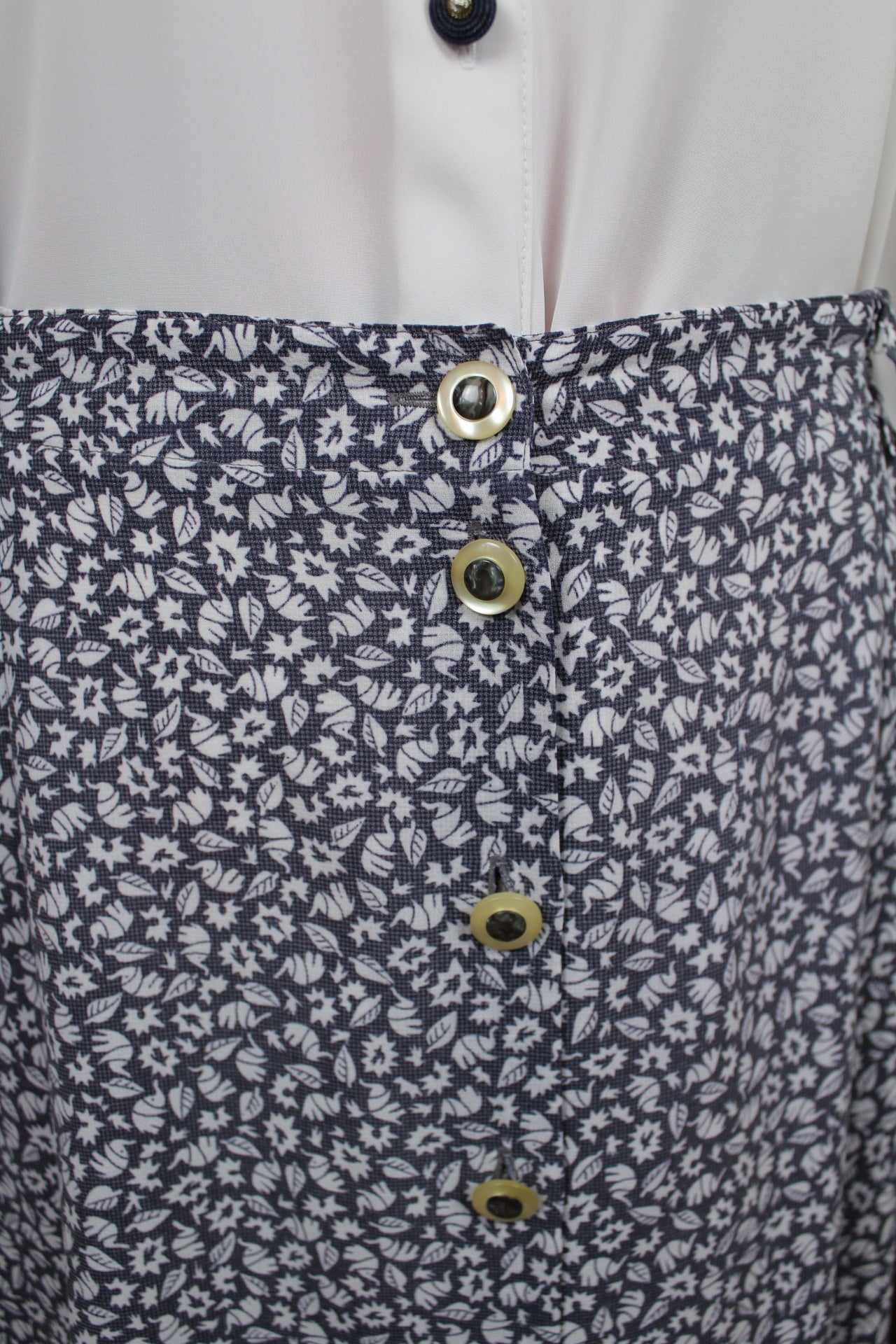🍒🌸Jupe vintage 90's Claude Bauer - motifs éléphants et feuillage - Taille 40/42🌸🍒