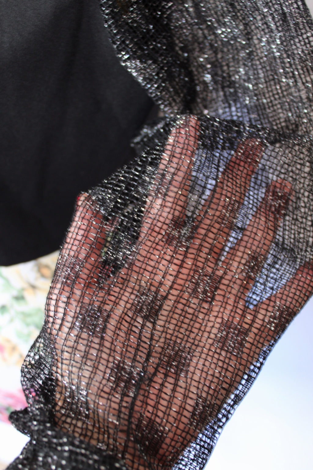 ✨Ensemble de soirée noir vintage 90s - robe + Boléro manches pailletées✨