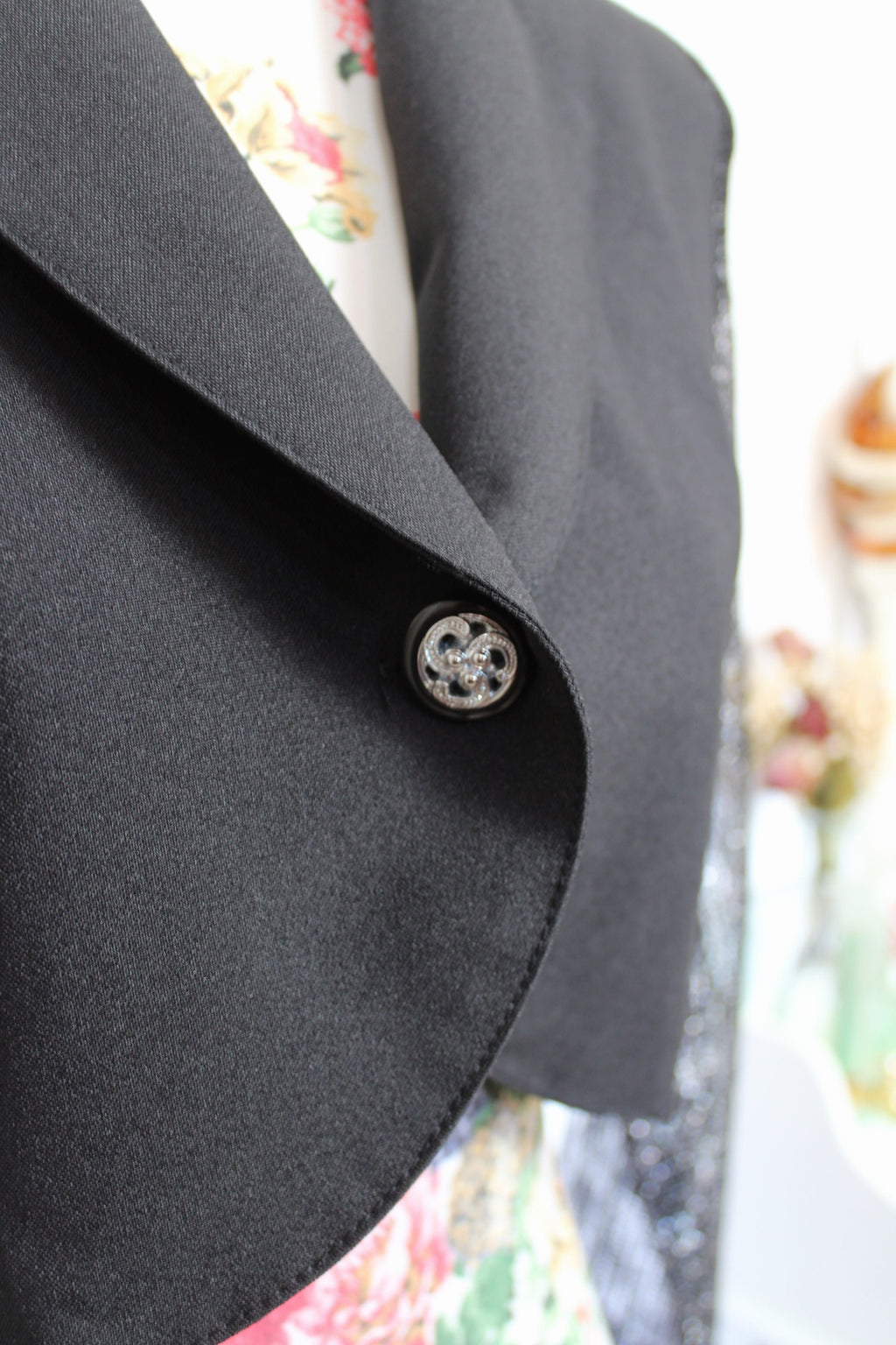 ✨Ensemble de soirée noir vintage 90s - robe + Boléro manches pailletées✨