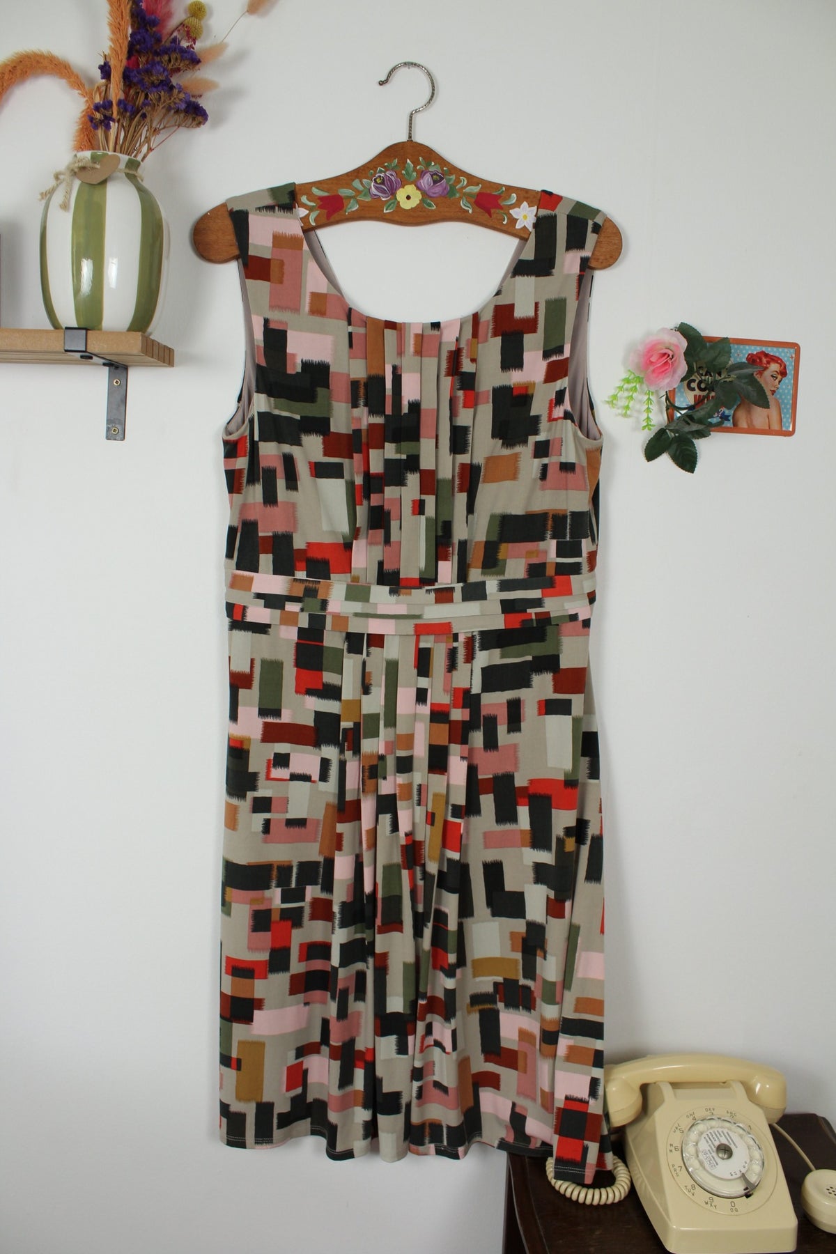Robe Akac Ecou aux couleurs automnales années 2000 - Taille 38