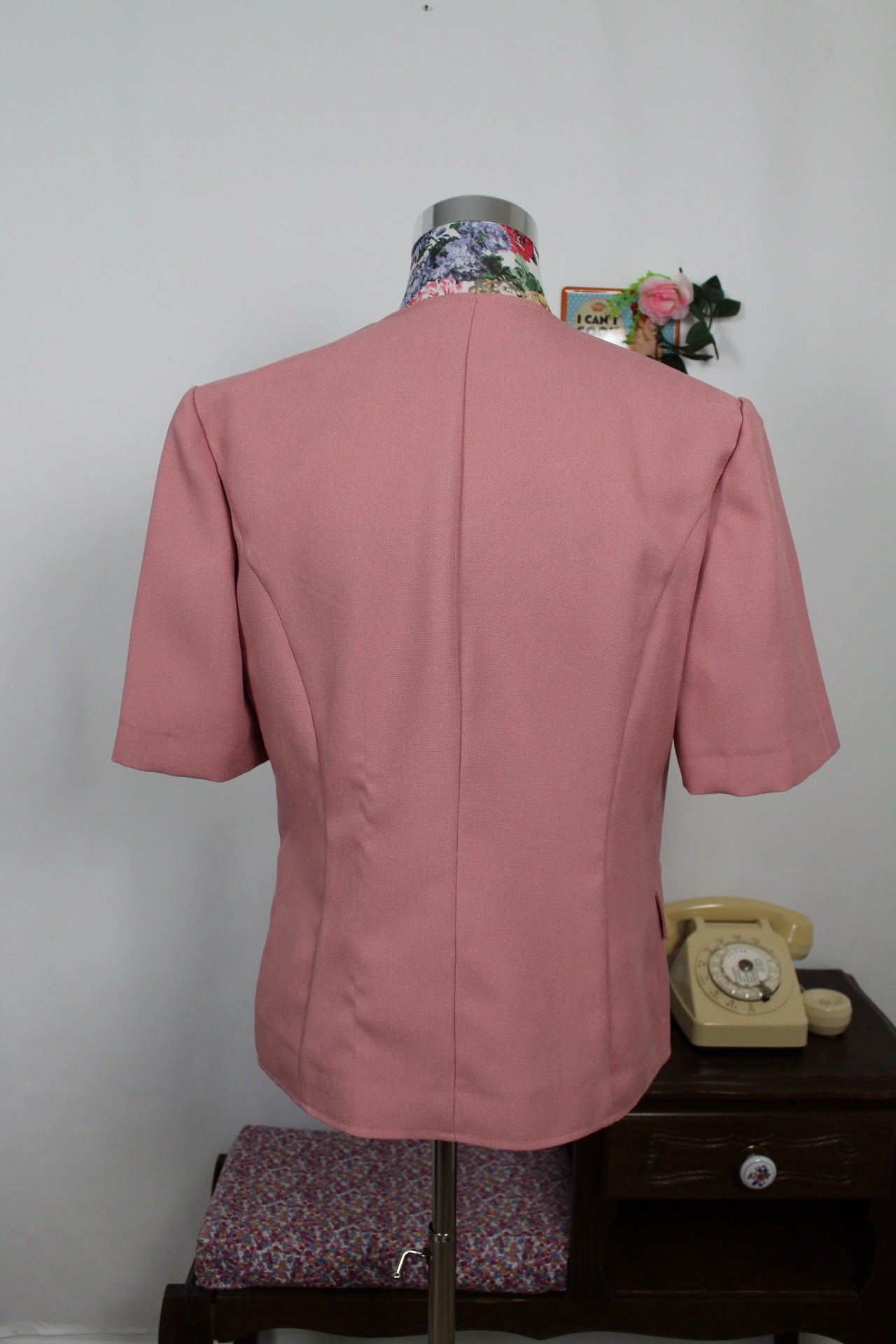 🍒🌸Blazer vintage 80's rose poudré preppy - Taille 38/40🌸🍒