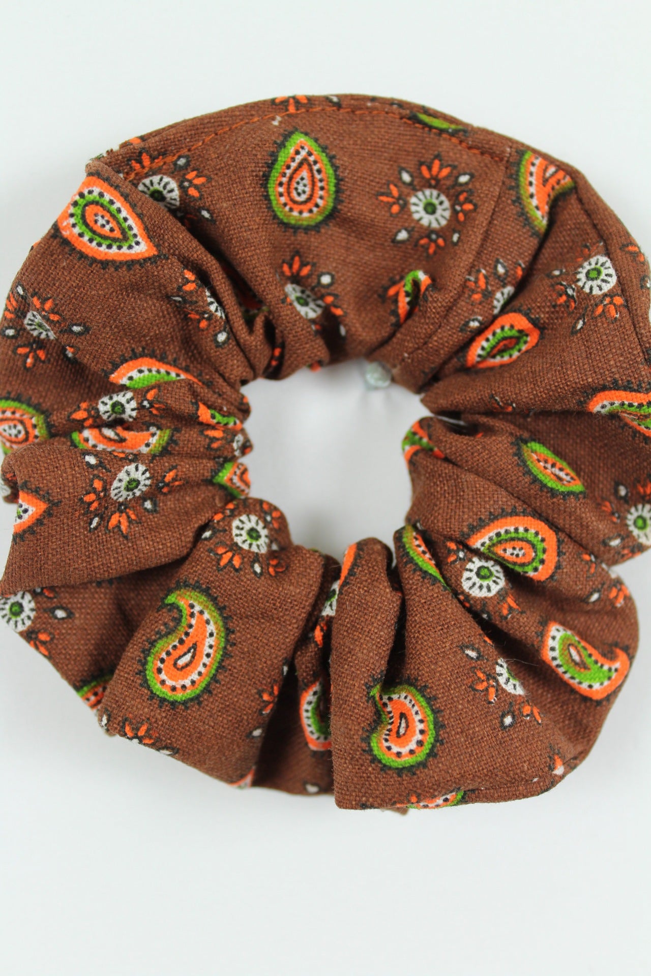 🎀Chouchou vintage années 70 motif paisley & rosaces🎀