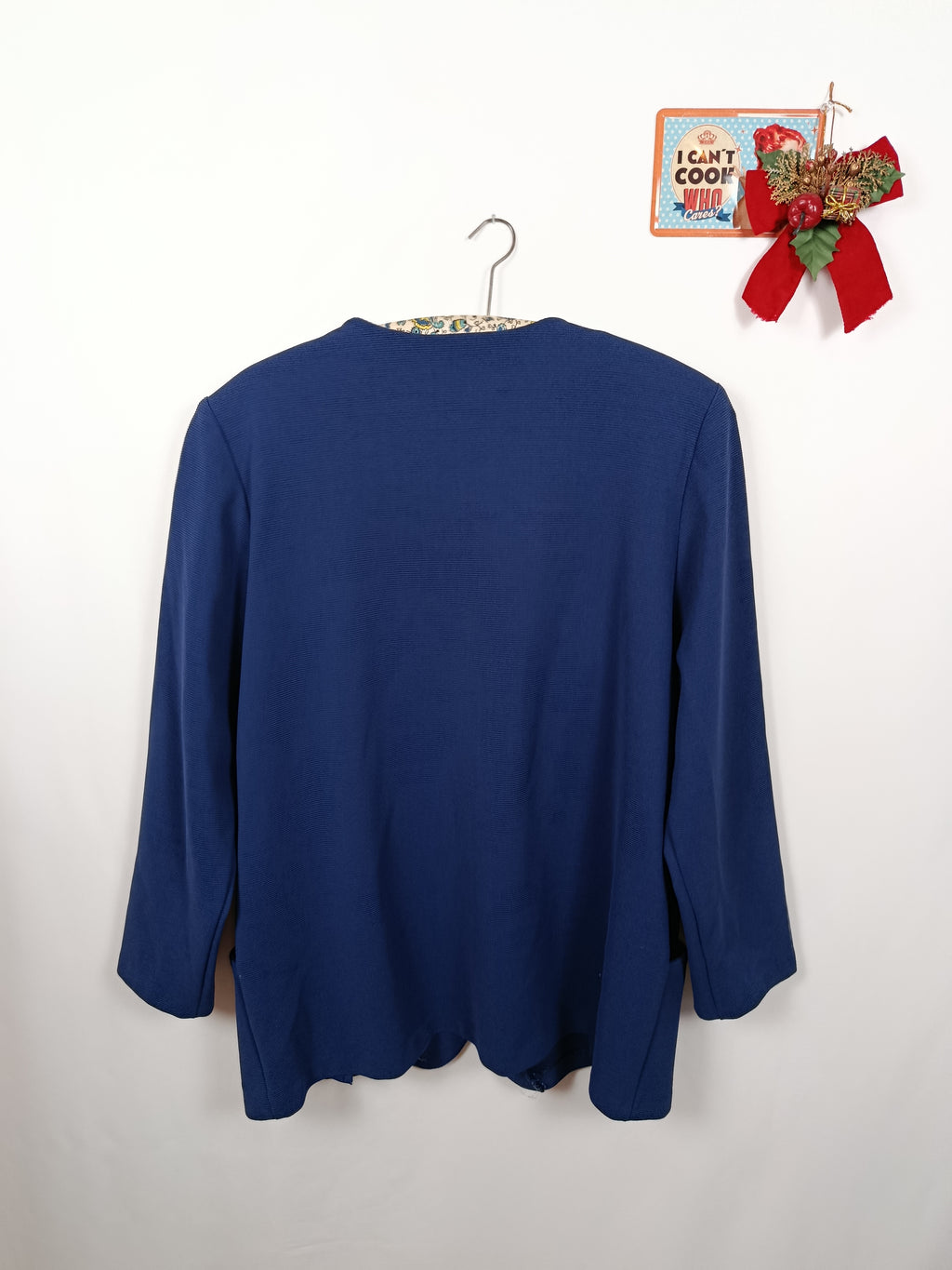 ✨Veste blazer vintage 80/90s - bleu roi à boutons bijoux chic✨