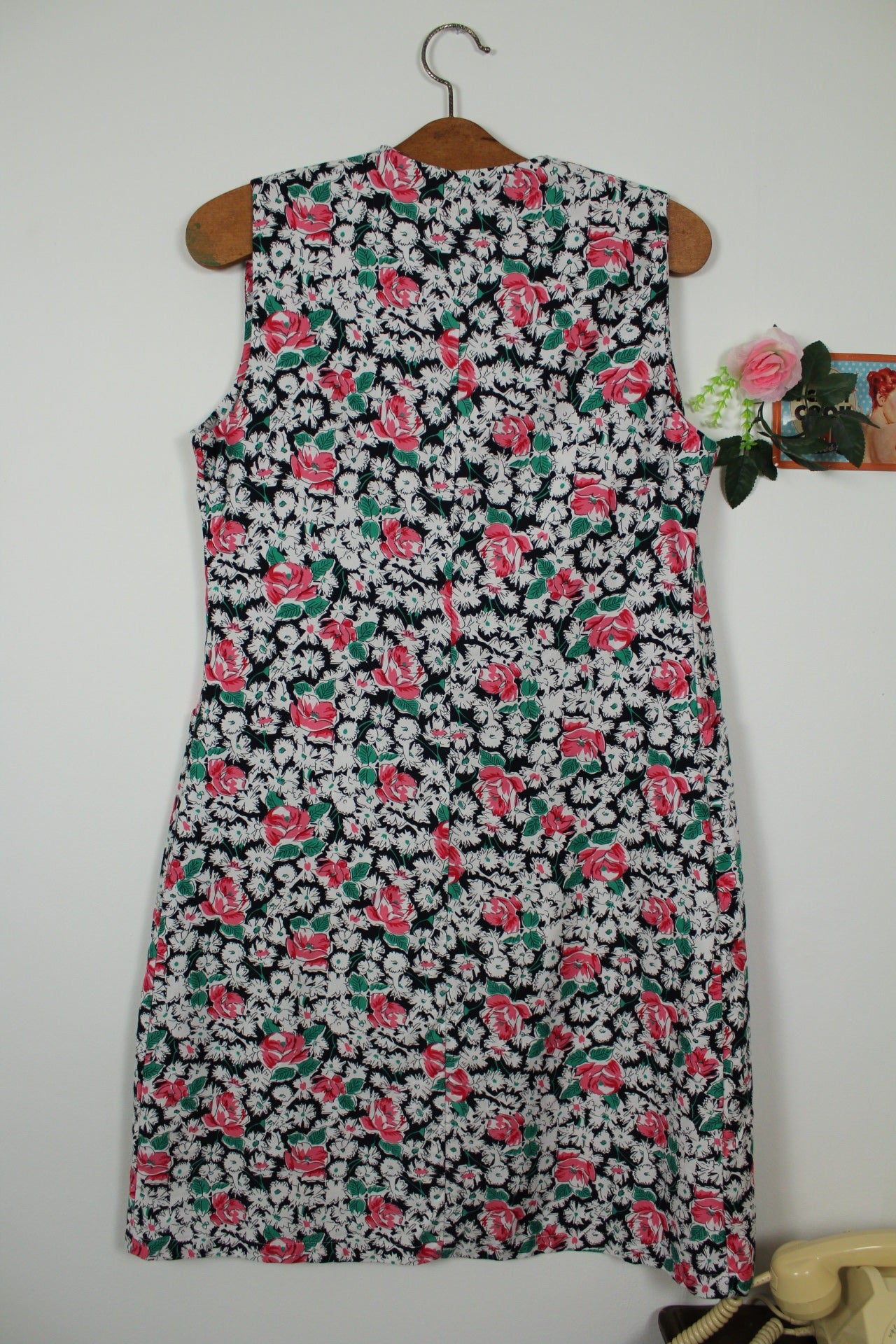 🌸🍒Robe vintage 80's printanière fleurie romantique - Taille 40🍒🌸