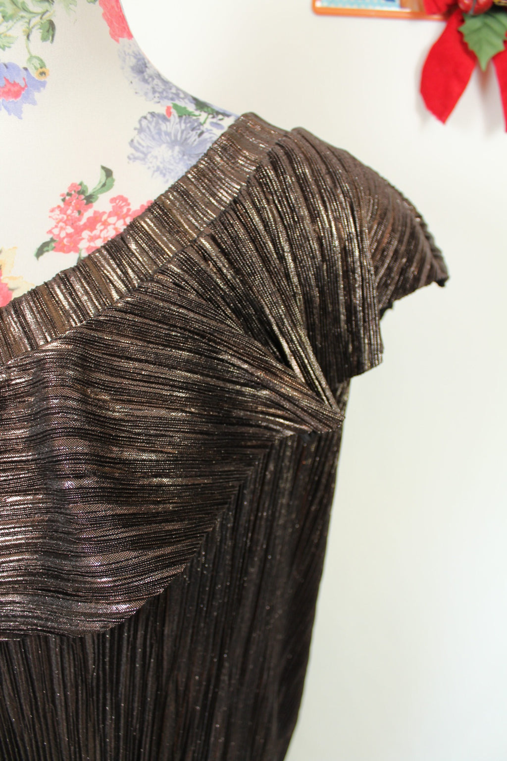 ✨Robe de soirée plissée bronze asymétrique - Promod✨