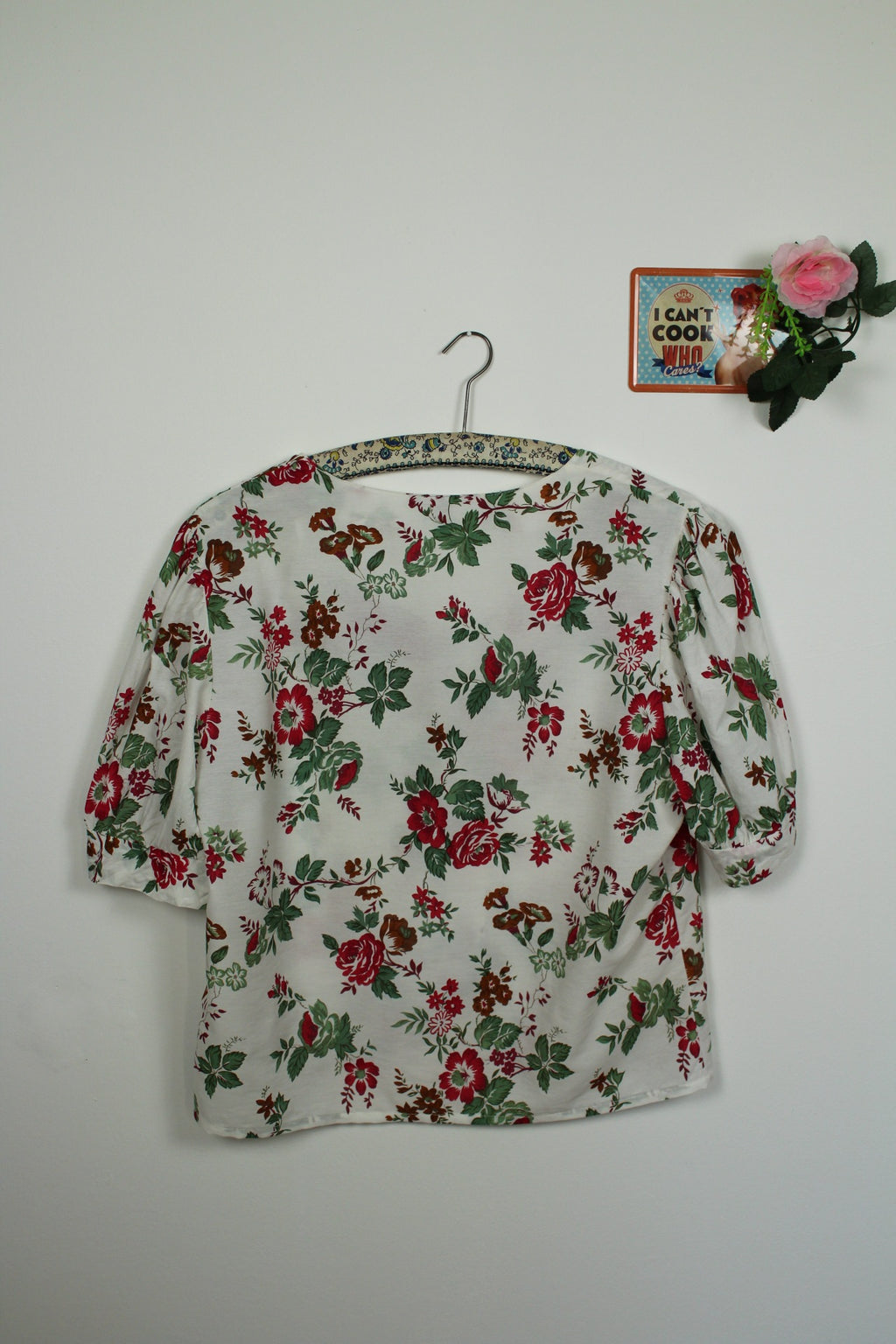 🌸Blouse fleurie vintage 80's - manches bouffantes romantiques🍒