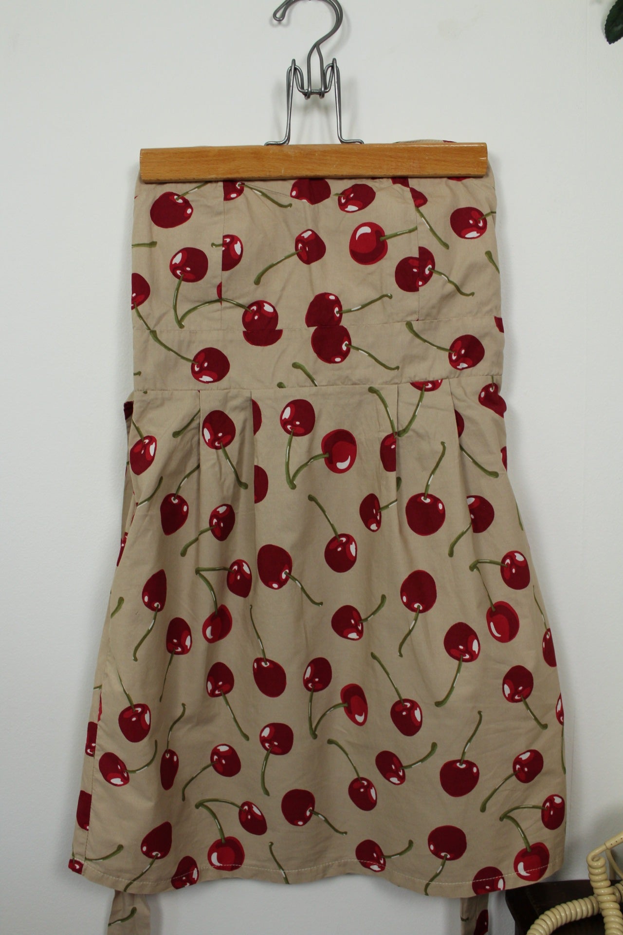 🍒🌸Robe rockabilly/pin-up bustier motif cerises en coton - Taille 38🌸🍒