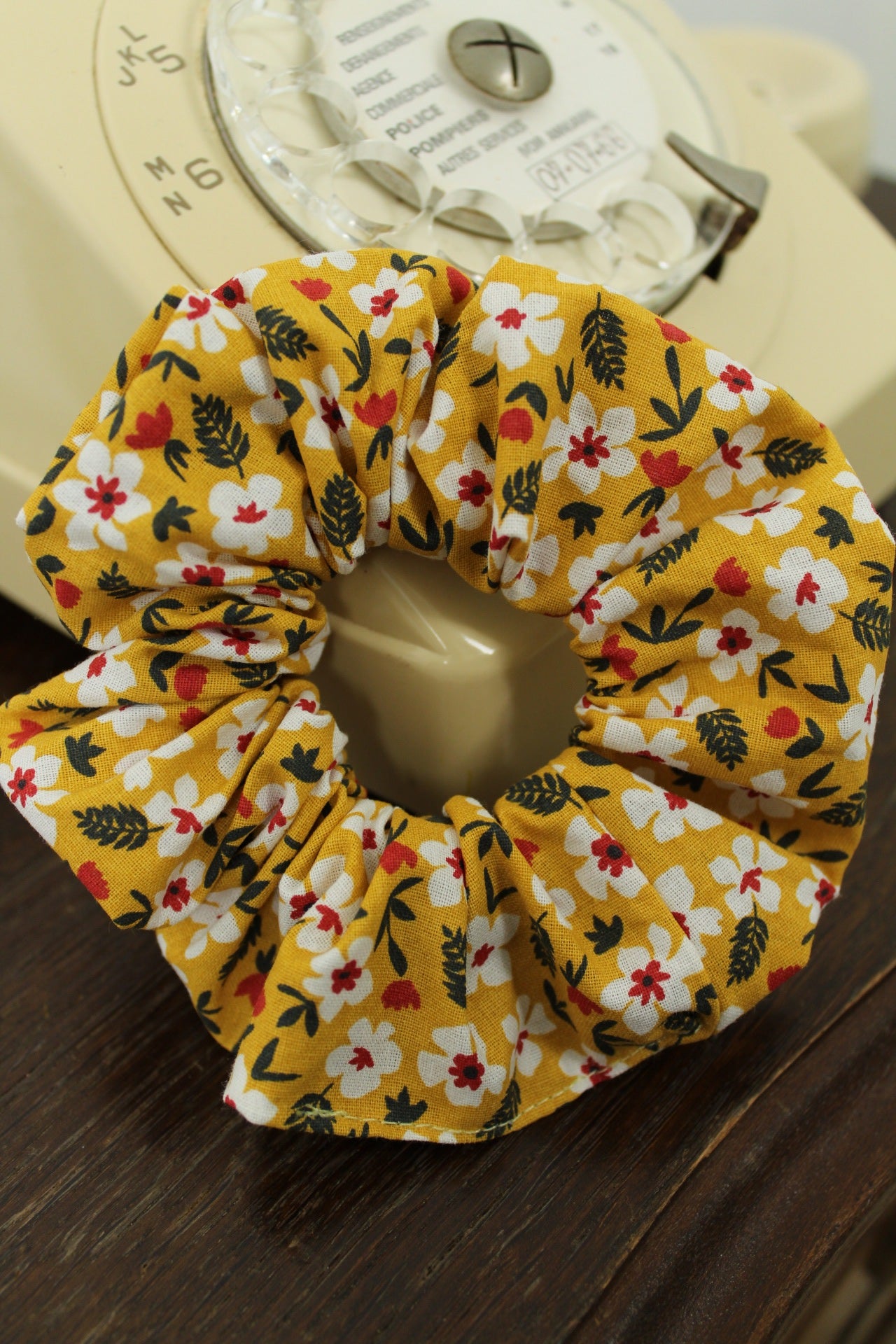 🎀Chouchou jaune ensoleillé floral🎀