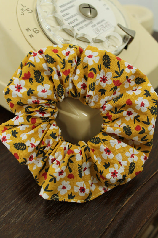 🎀Chouchou jaune ensoleillé floral🎀