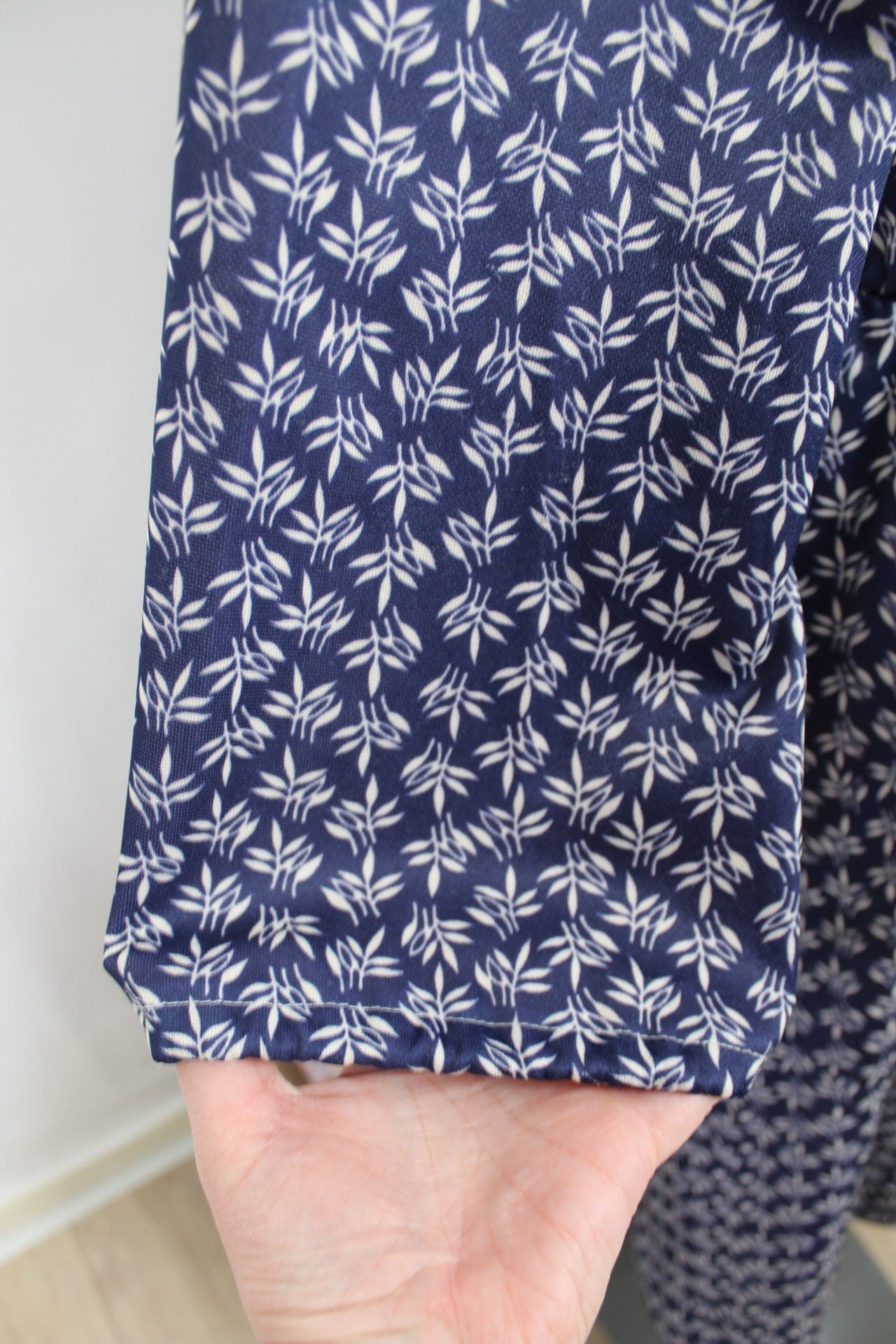 🌸🍒Robe vintage 70/80s romantique bohème - bleu marine & manches larges - Taille 38/40🍒🌸