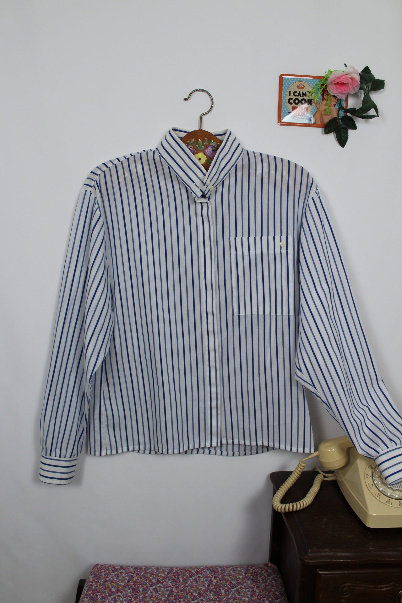🌸🍒Chemise rayée vintage 90's col rond C&A Yessica - Taille 36🍒🌸