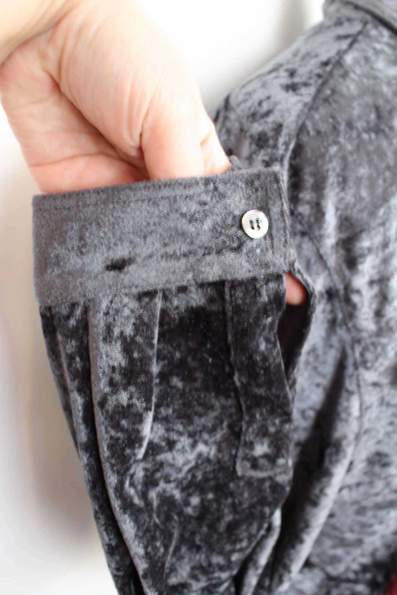 ✨Chemise vintage 90's en velours gris - Miro Sport - Made in Italy - T.38 à 42✨