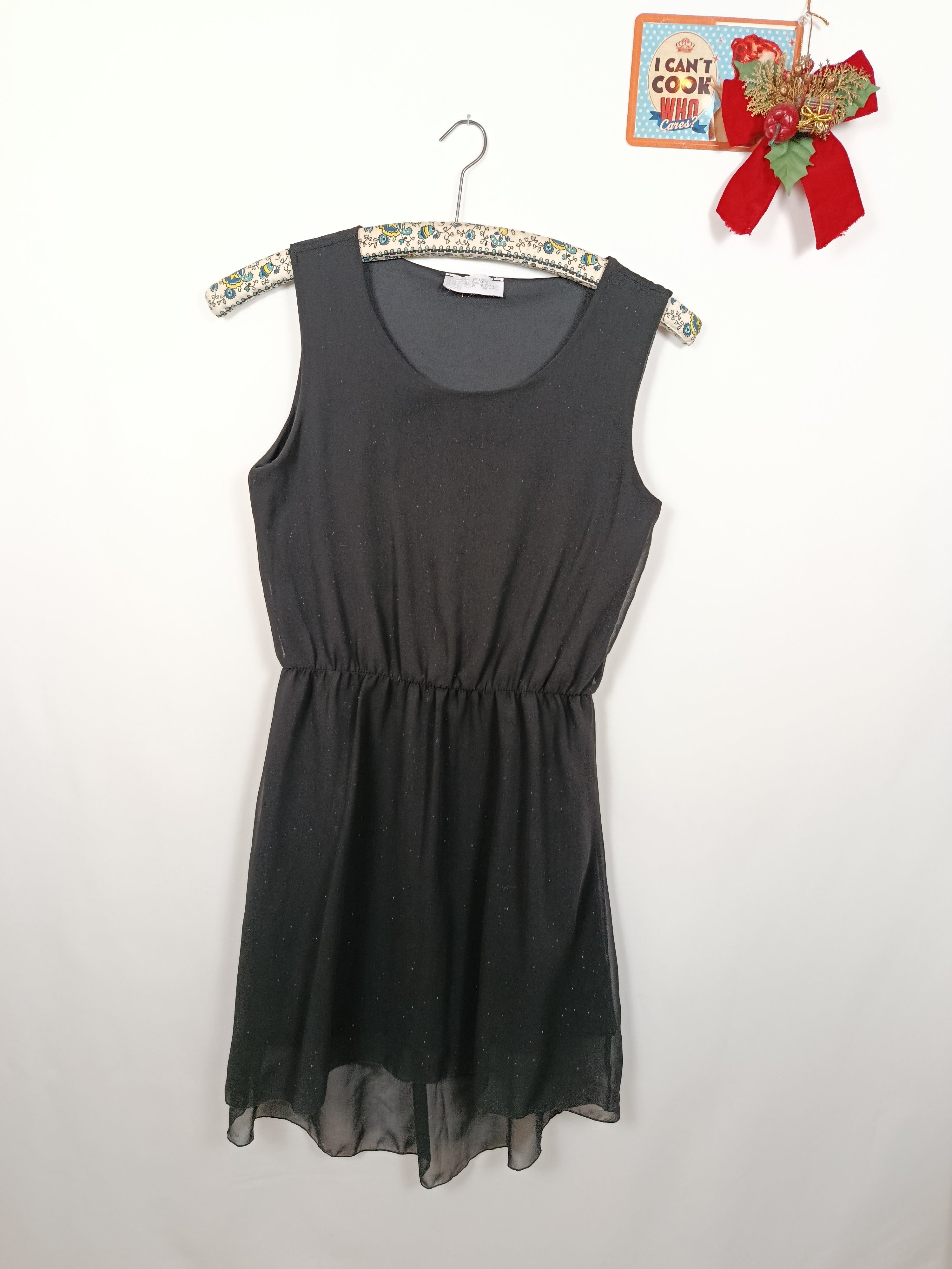 ✨Robe noire patineuse à paillettes années 2000 Y2k✨