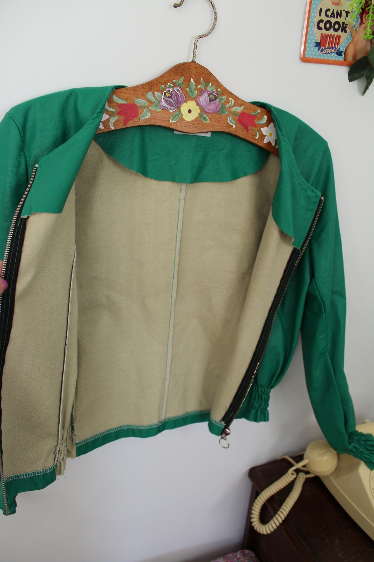 🌸🍒Veste vintage 90/2000's vert pep's & manches froncées made in Italy - Taille 38🍒🌸