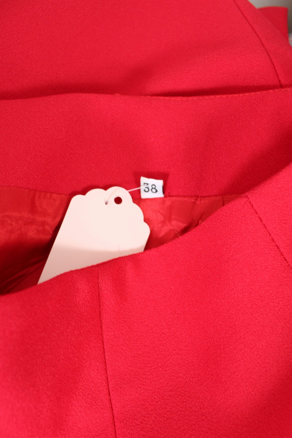 Jupe crayon vintage années 80 rouge vif - pin-up/rockabilly- Taille 38