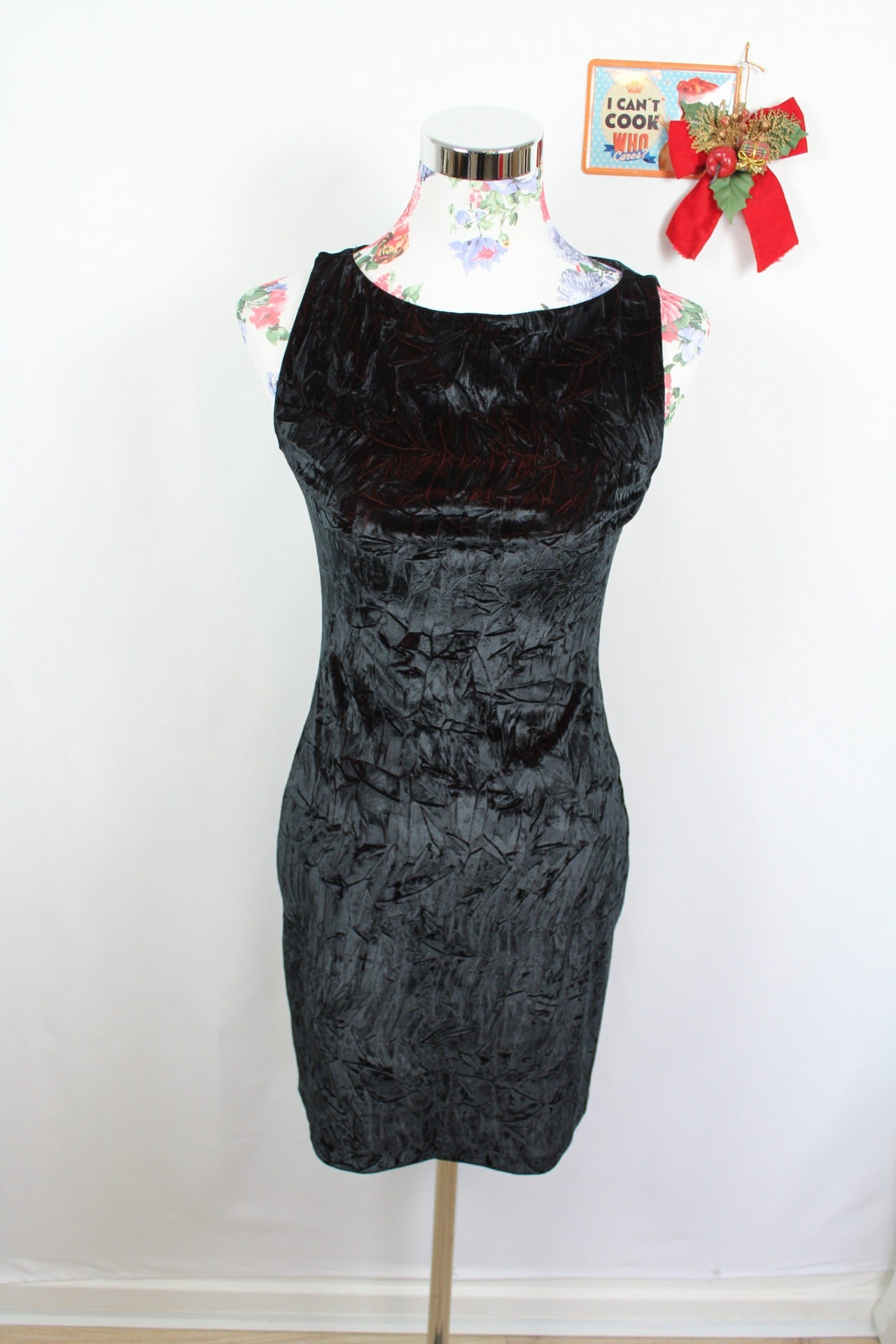 ✨Robe en velours froissé reflets bordeaux cuivré - Promod vintage 80's - robe de soirée✨