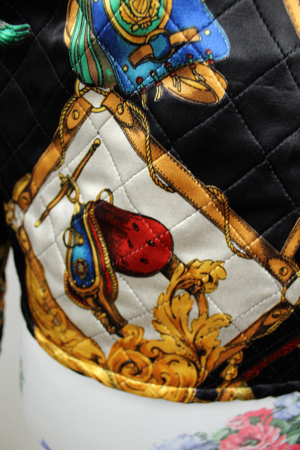 🌸Veste vintage 80's matelassée Ralph Luigi - style baroque, satinée et chic🍒