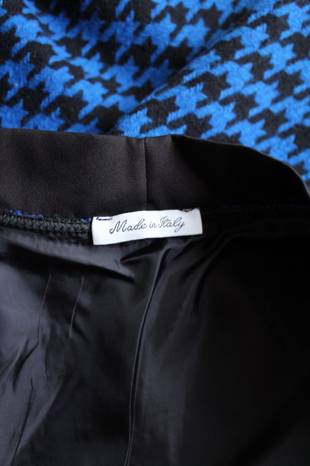 🌸Cardigan/gilet sans manches pieds de poule 90's bleu électrique - made in Italy🍒