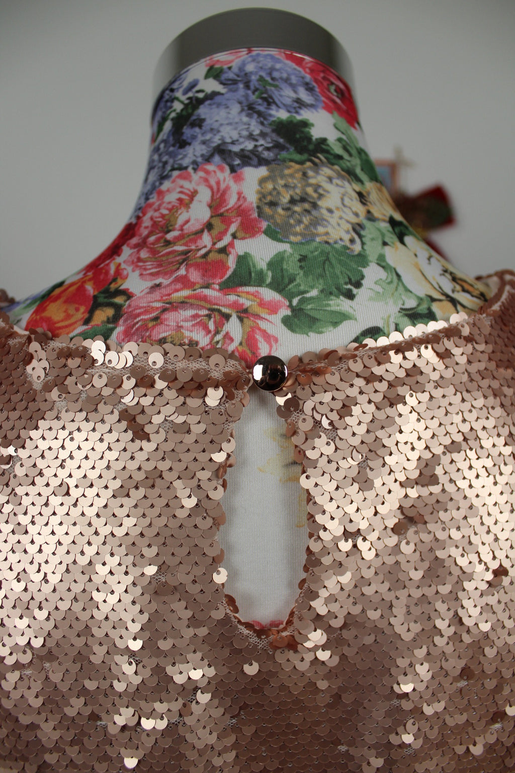 ✨Blouse vintage 90's à sequins champagne rosé Damart - soirées & fêtes✨