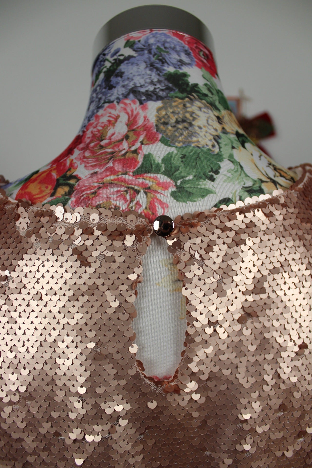 ✨Blouse vintage 90's à sequins champagne rosé Damart - soirées & fêtes✨