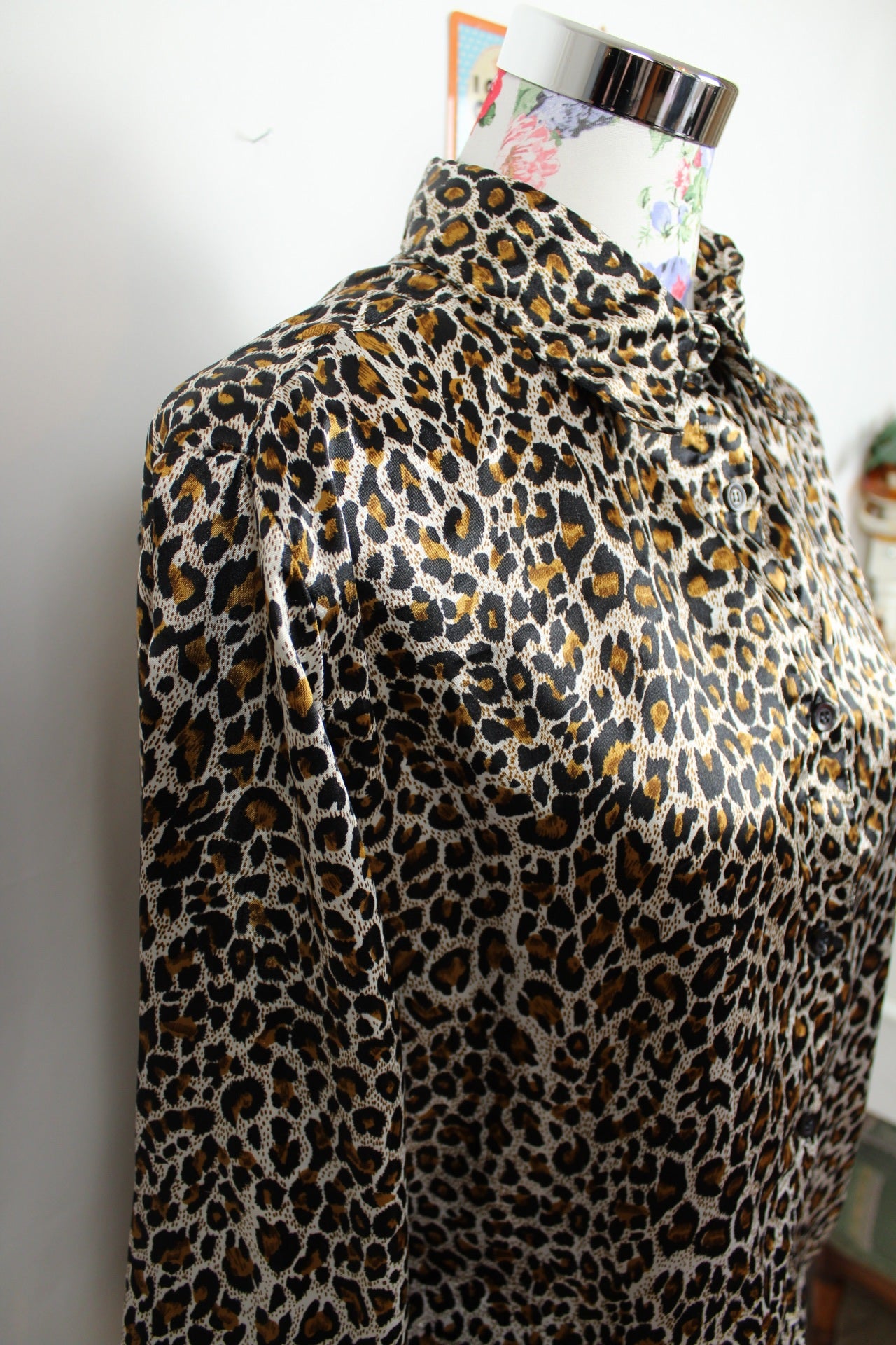 ✨Chemise vintage 90's imprimée léopard satiné✨