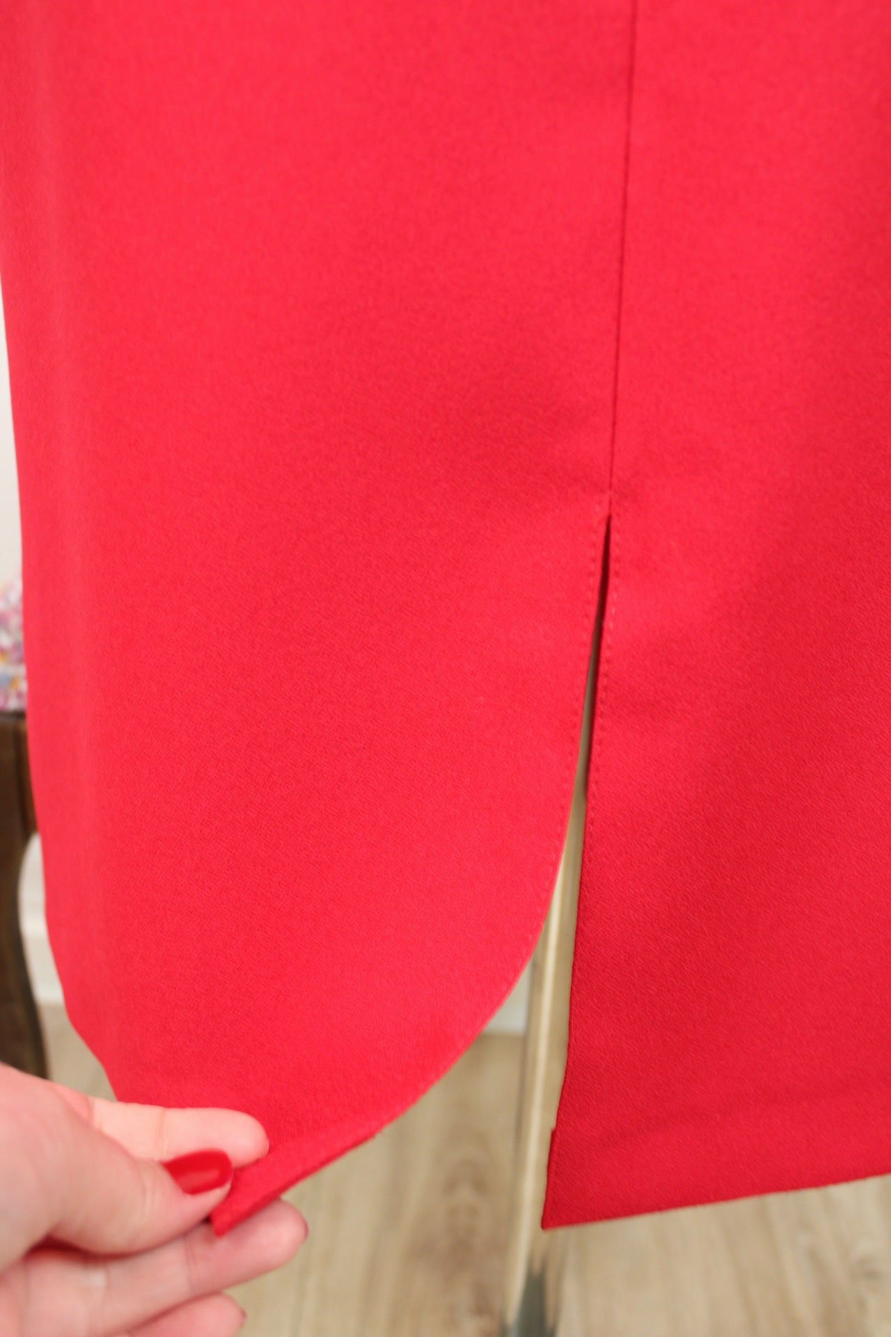 🌸🍒Jupe crayon vintage 80's rouge vif - pin-up/rockabilly- Taille 38🍒🌸