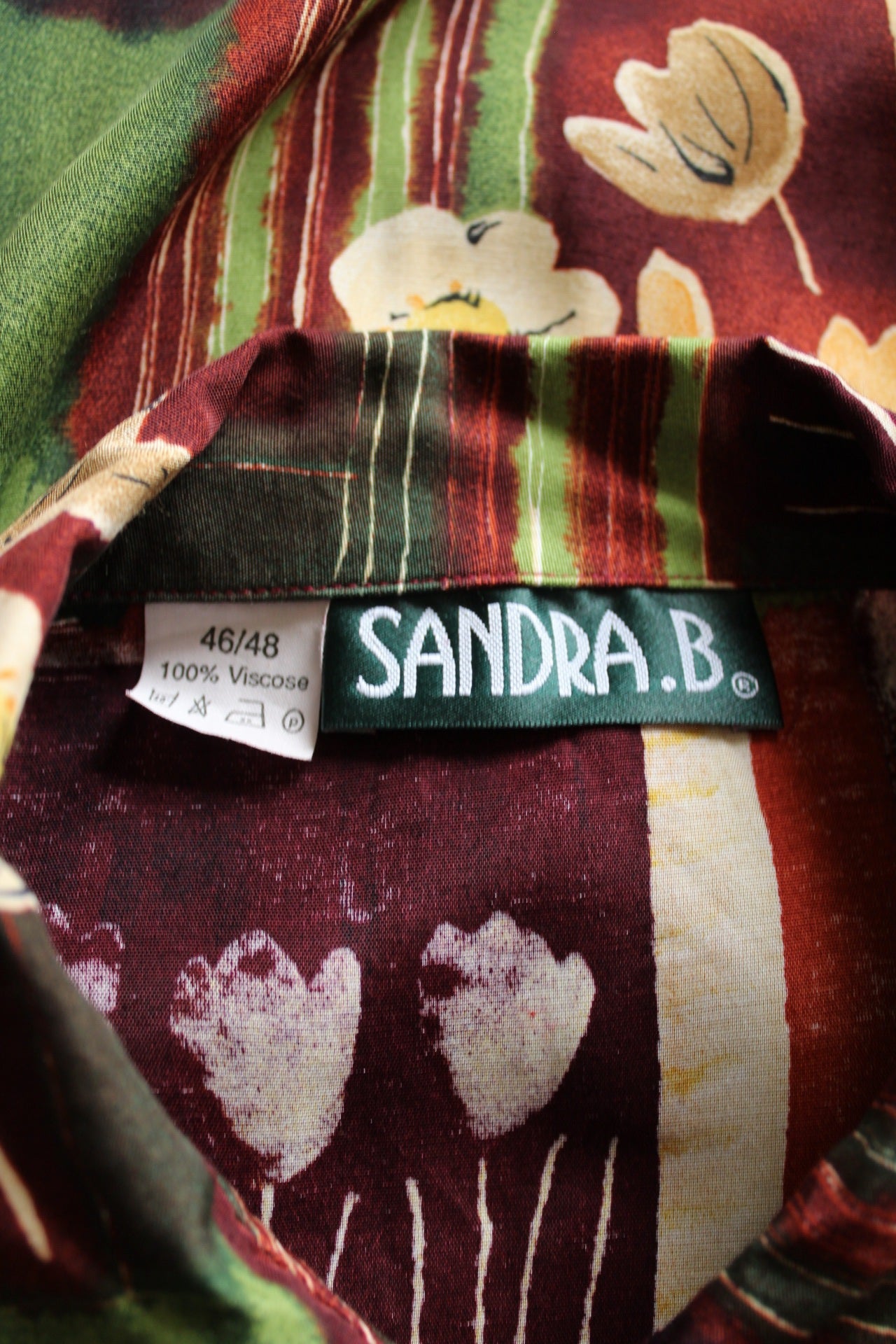 🌸Chemise vintage automnale Sandra B. Fleurie chic🍒