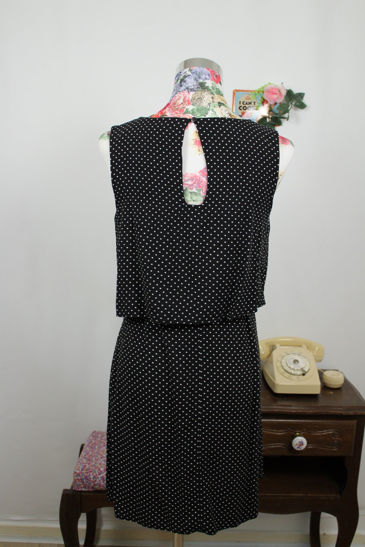 🌸🍒Robe fluide à pois Pigalle - style rétro pin-up rockabilly - Taille 38🍒🌸