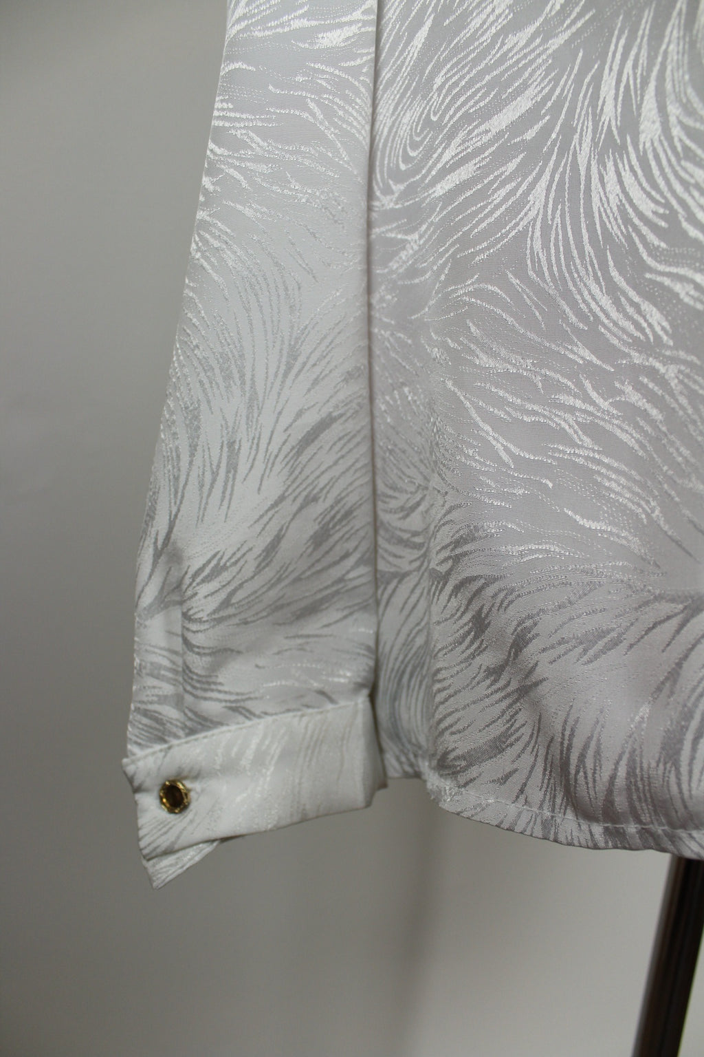 ✨Chemise blanche satinée 80/90s - chic à motifs tourbillons✨