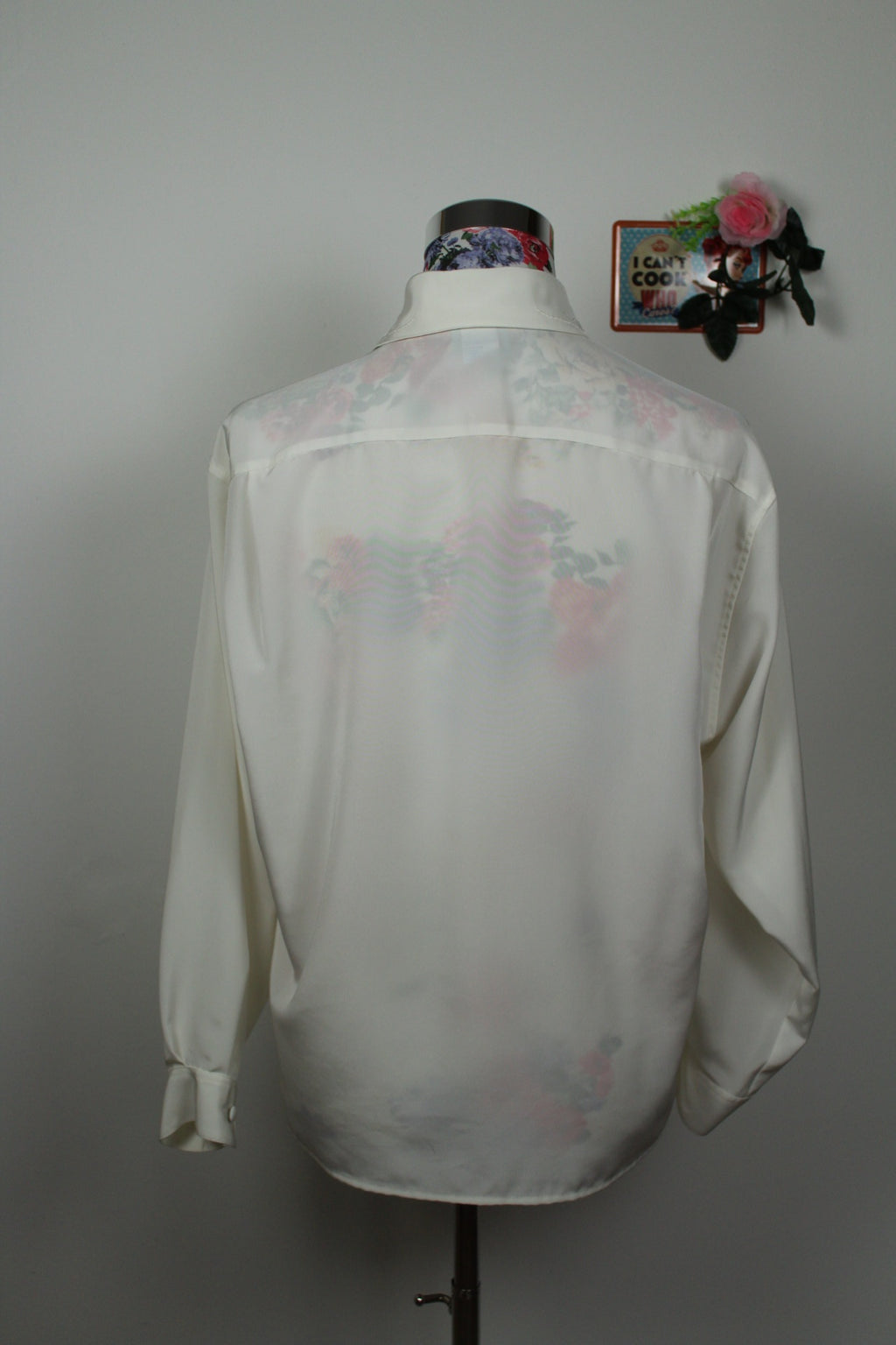 🌸Chemise satinée col brodé romantique Ralph Luigi 80's🍒