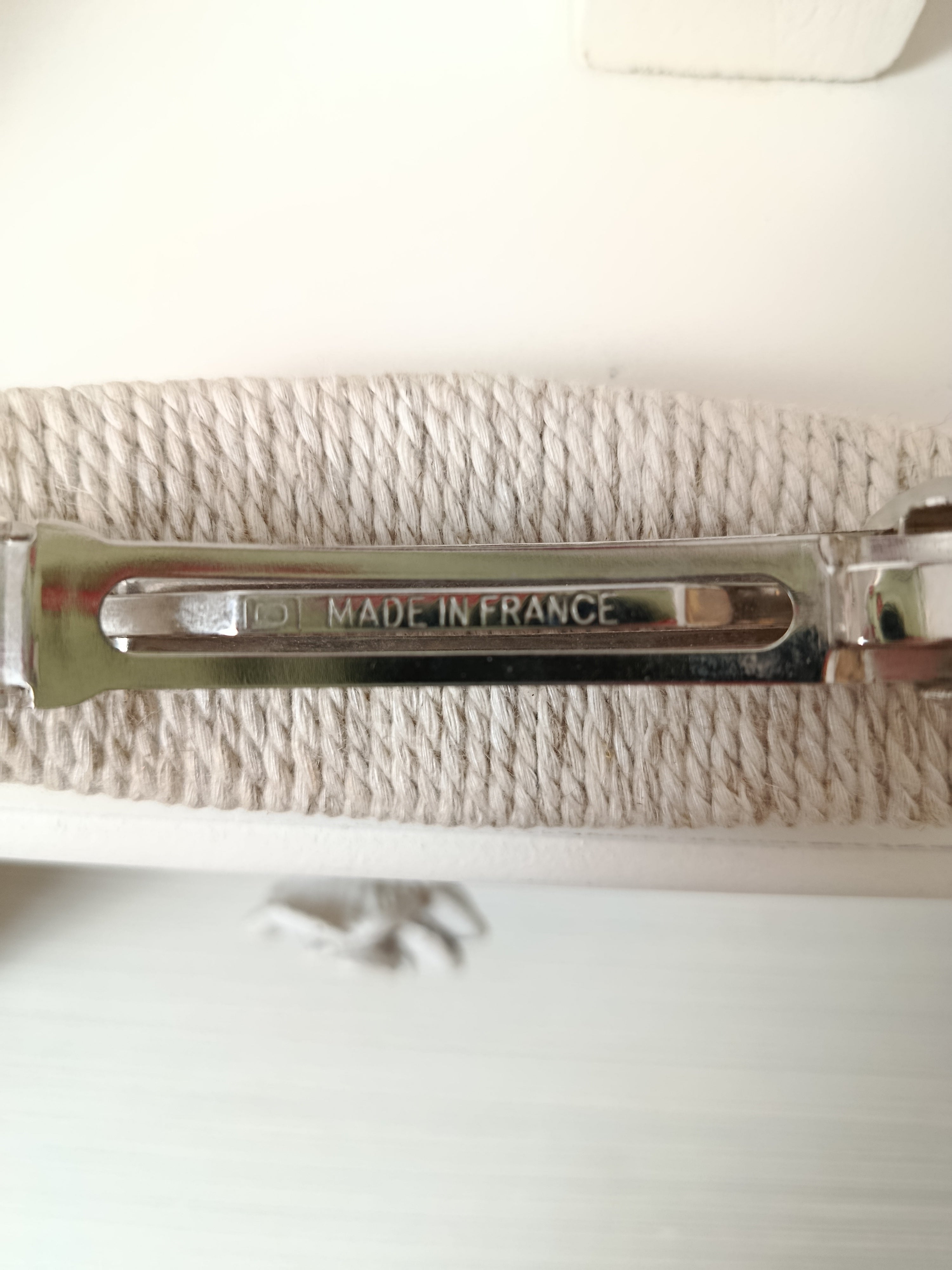 🌸Pince cheveux vintage corde tressée 80's - made in France🍒