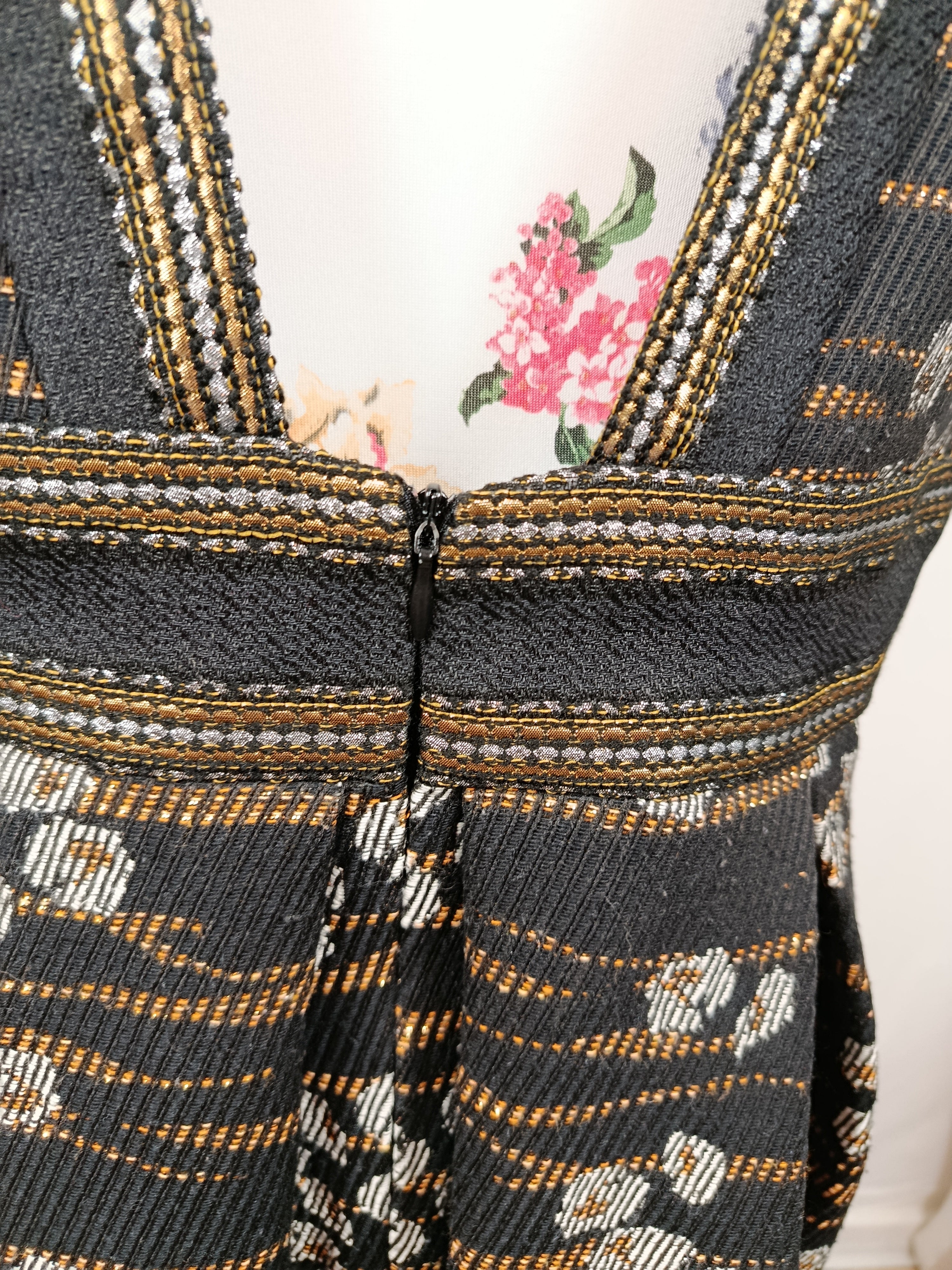 ✨Robe épaisse noire brodée or et argent - Maison 1.2.3 - style chic d'hiver✨